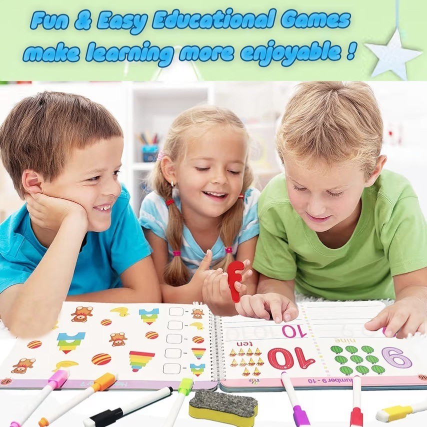 Preschool Educational Game Handwriting Tracing Numbers Alphabet Learning Kit toy