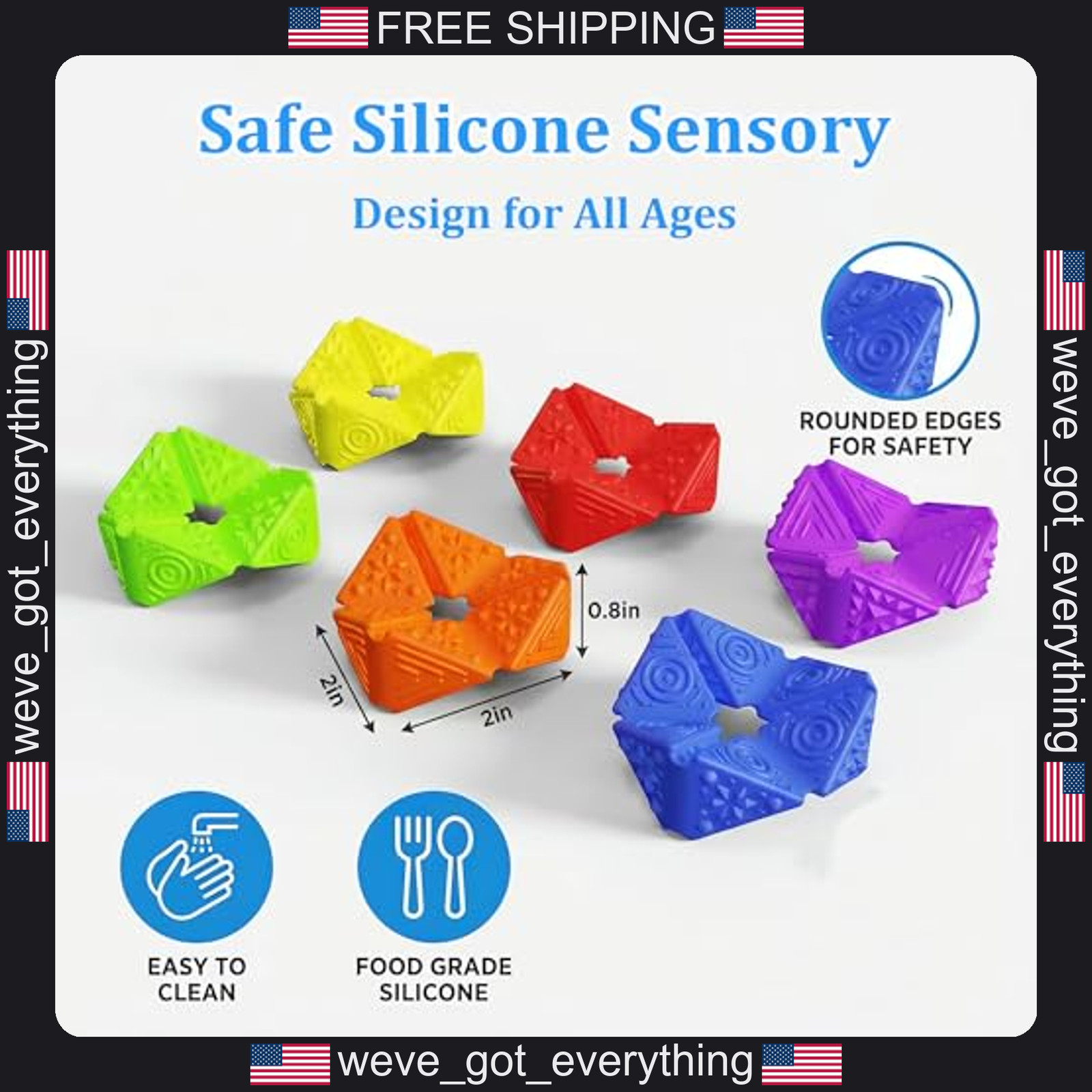 Six-Piece Sensory Fidget Cube Set for Kids and Adults