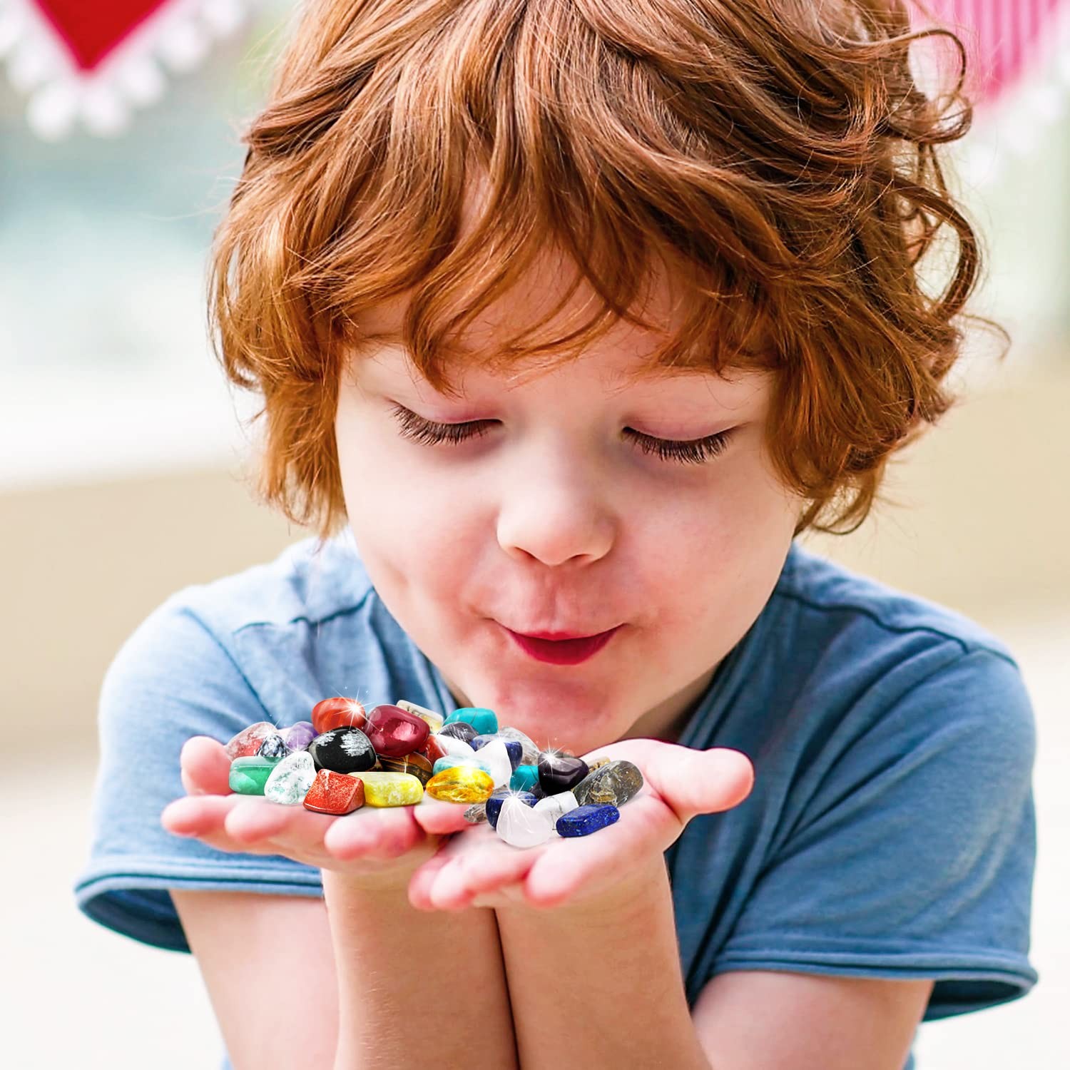 Gamerside Rock Collection for Kids – 25 Unique 2.5 x 5 x 5 inches, 25 Rocks
