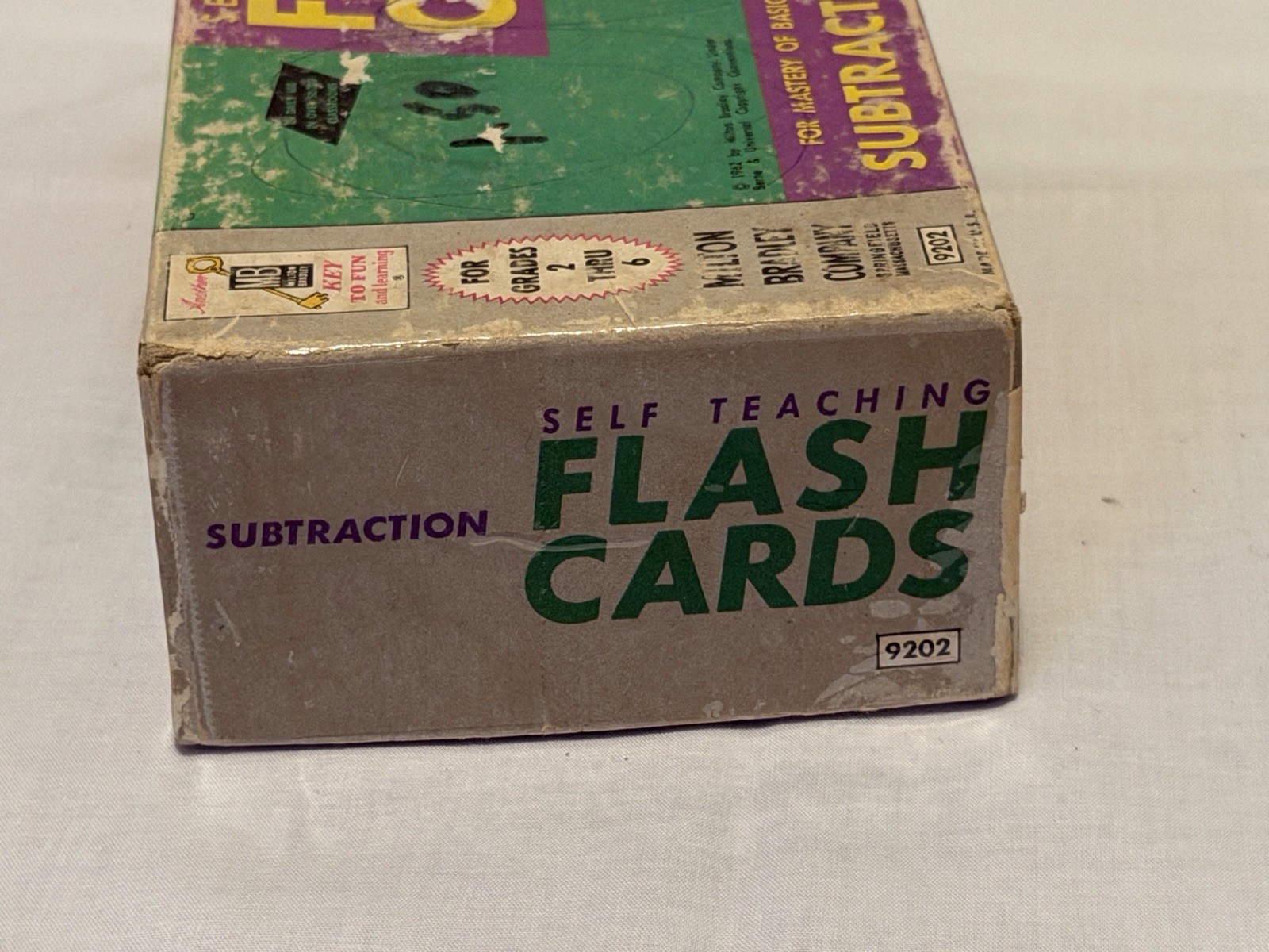 (4) Vintage 1962 and 1963 Milton Bradley Flash Cards Grades 2 thru 6