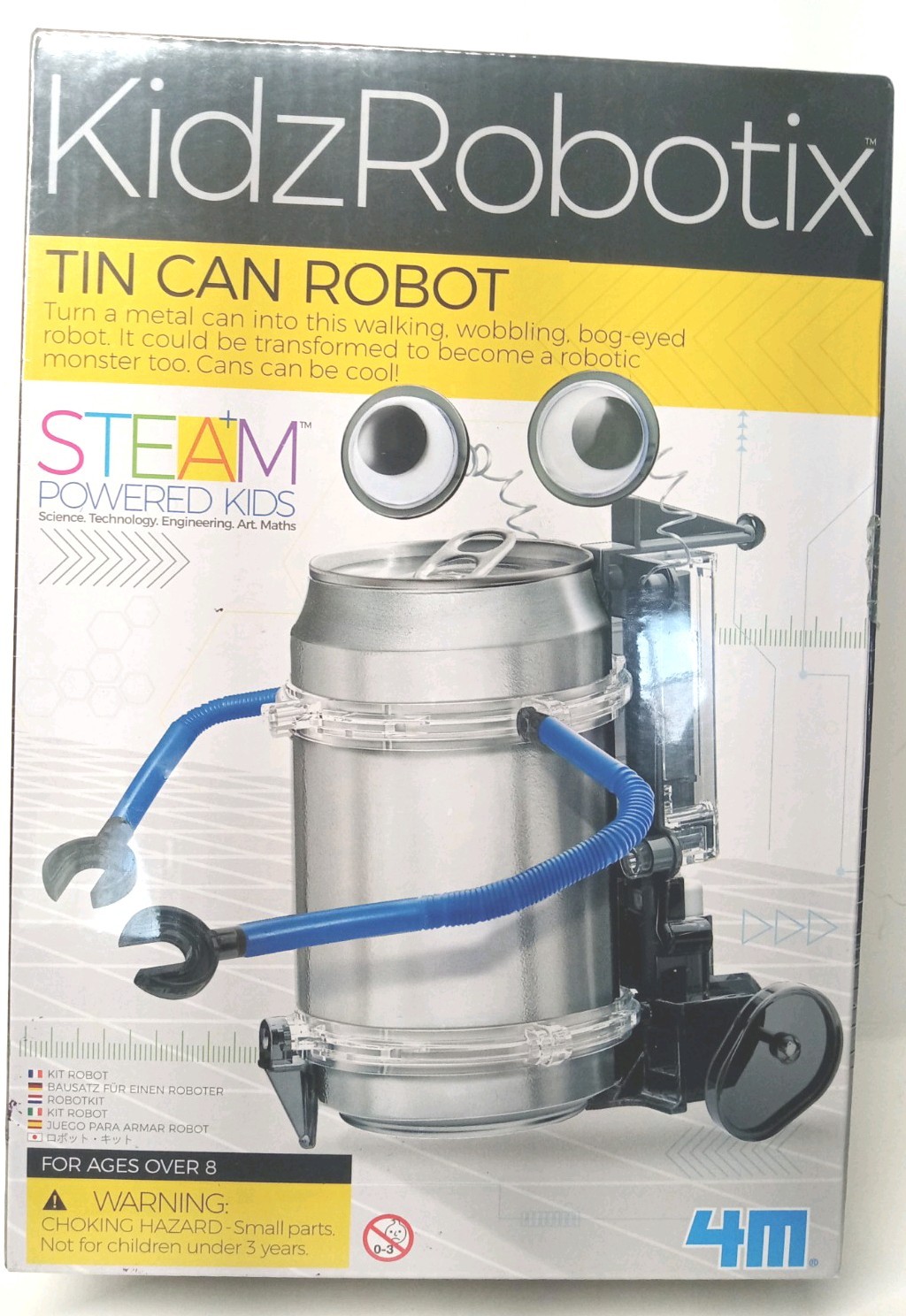 4M KidzRobotix Tin Can Robot Kit STEM Science Toy Brand New Sealed Box