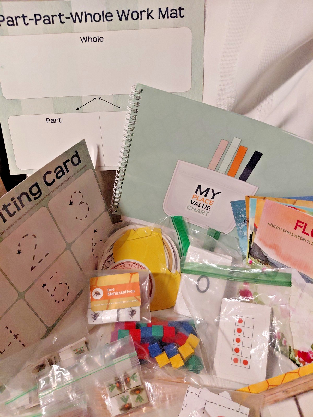 The Good and the Beautiful Math K Course Books Part 1 & 2 + Manipulatives *READ
