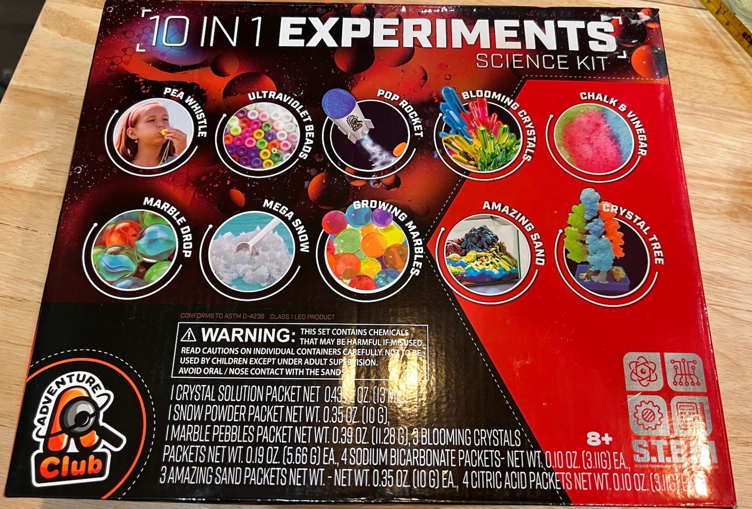 Adventure Club 10 in 1 Experiments Science Kit STEM for Ages 8-11 Years