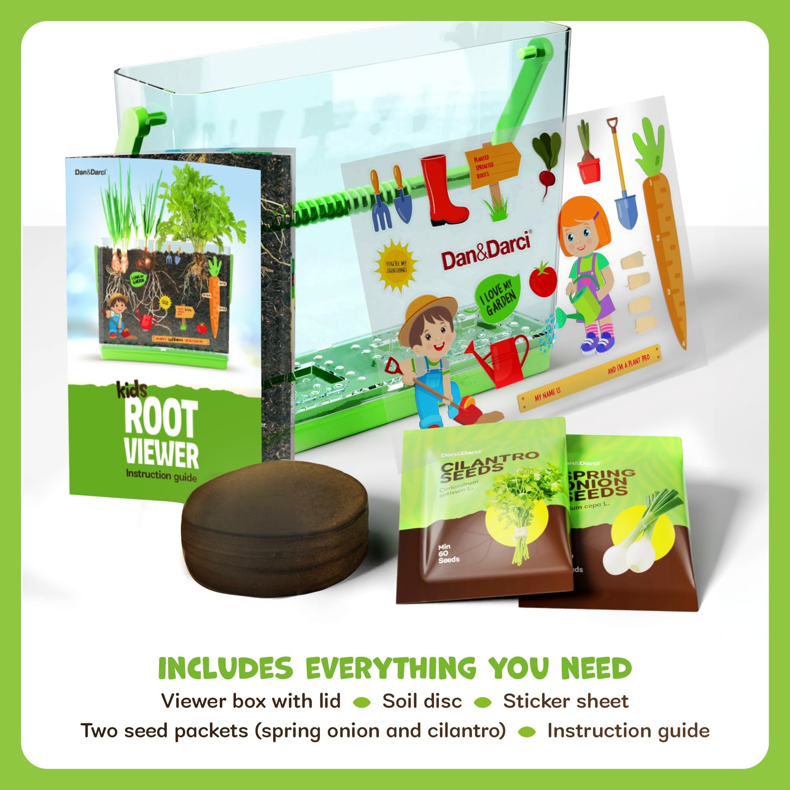 Dan&Darci Root Viewer Kit for Kids – Grow 7.5 x 2 x 5.5 inches, Multicolred