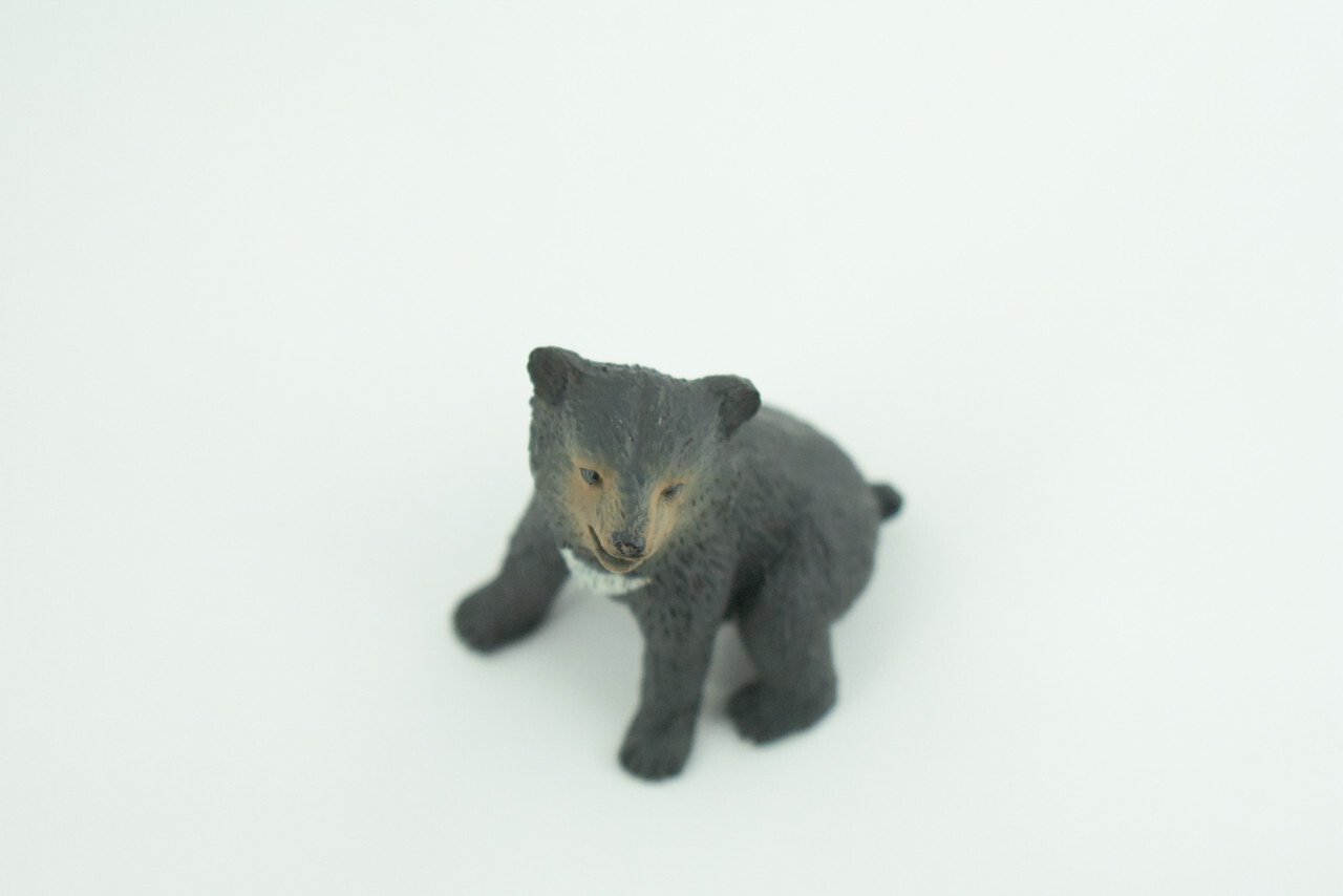 Sun Bear Cub Toy, Realistic Hand Painted Rubber Model, 2 1/4 Inches CH951 BB209