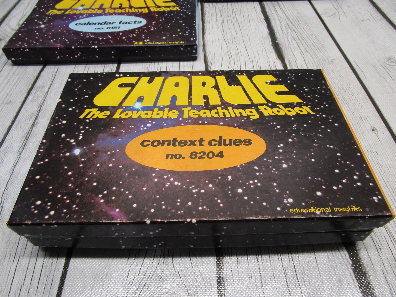 Lot of 7: Charlie The Lovable Teaching Robot Card Sets 1979 Education