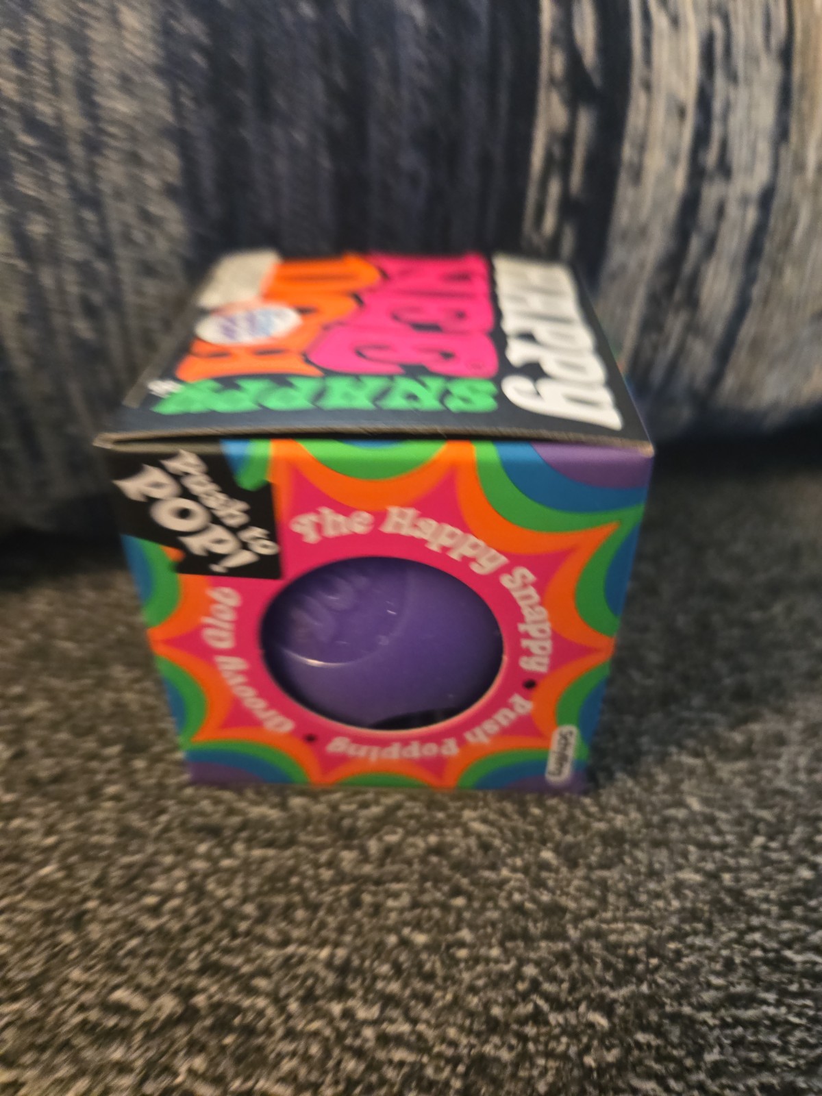 RARE PURPLE Happy Snappy Push Popping Groovy Glob Air Filled NEEDOH Push POP