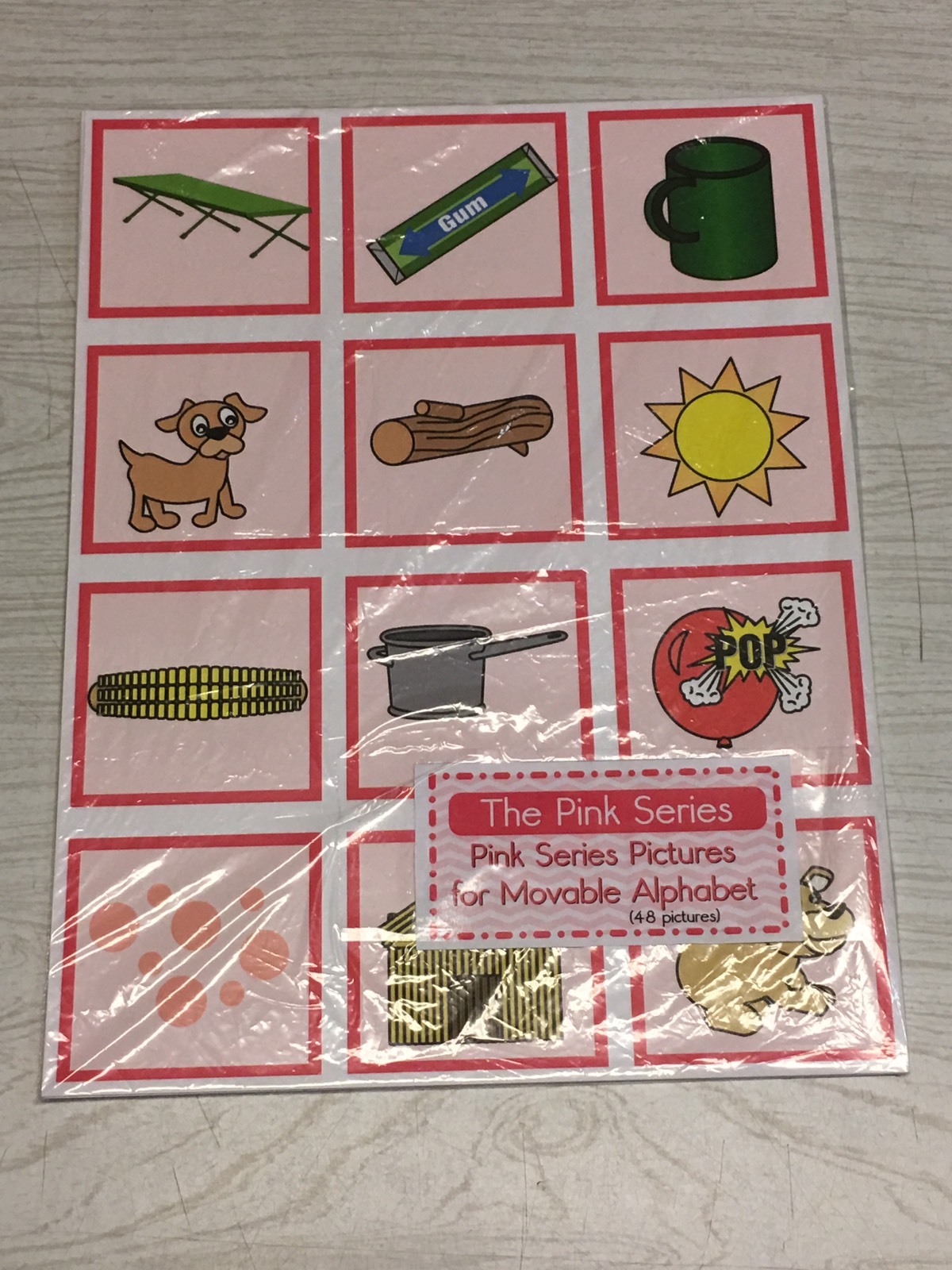 The Pink Series – Pictures For Movable Alphabet – Montessori