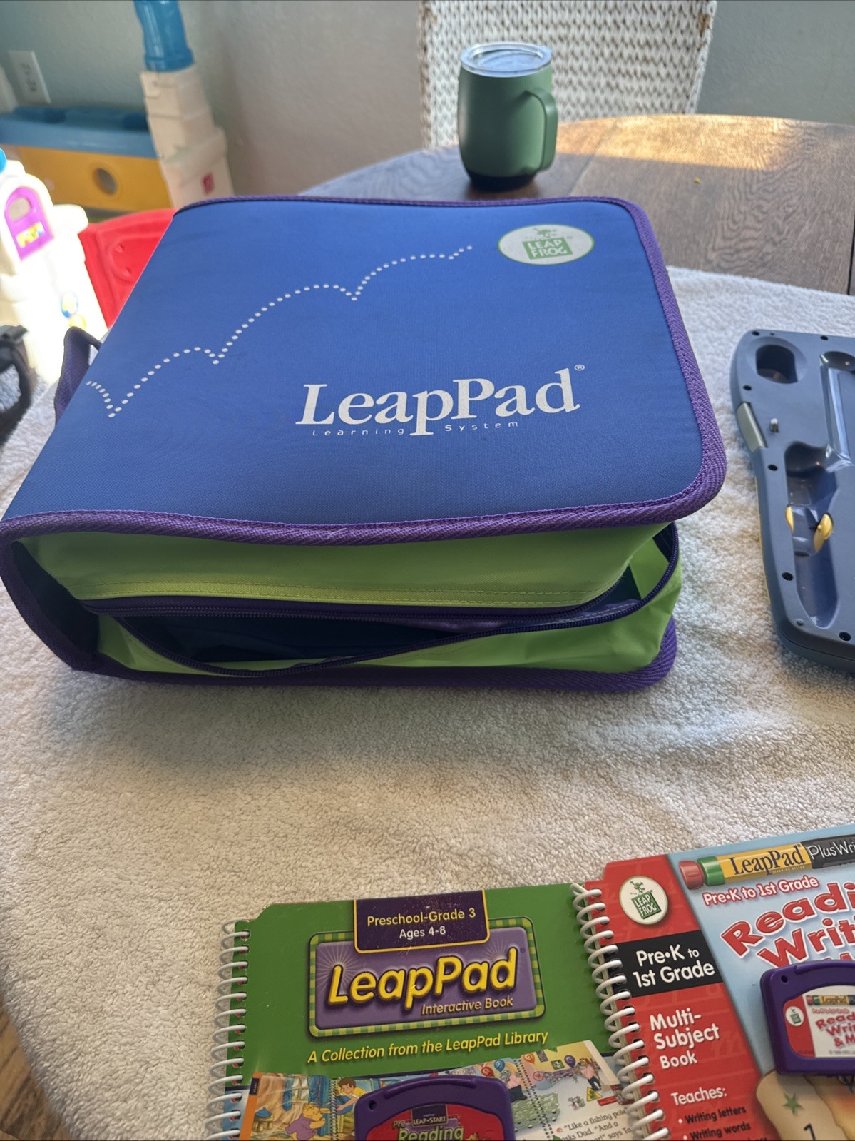 Leap Pad Plus Writing System With Case And 3 Books & Cartridges