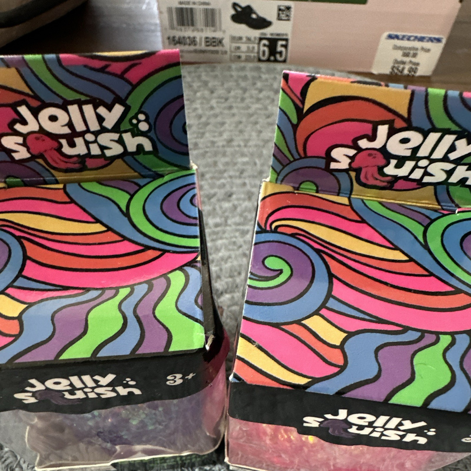 Jelly Squish Jellyfish Super Solid Squish Toy, Pink/Purple, 2-Pack