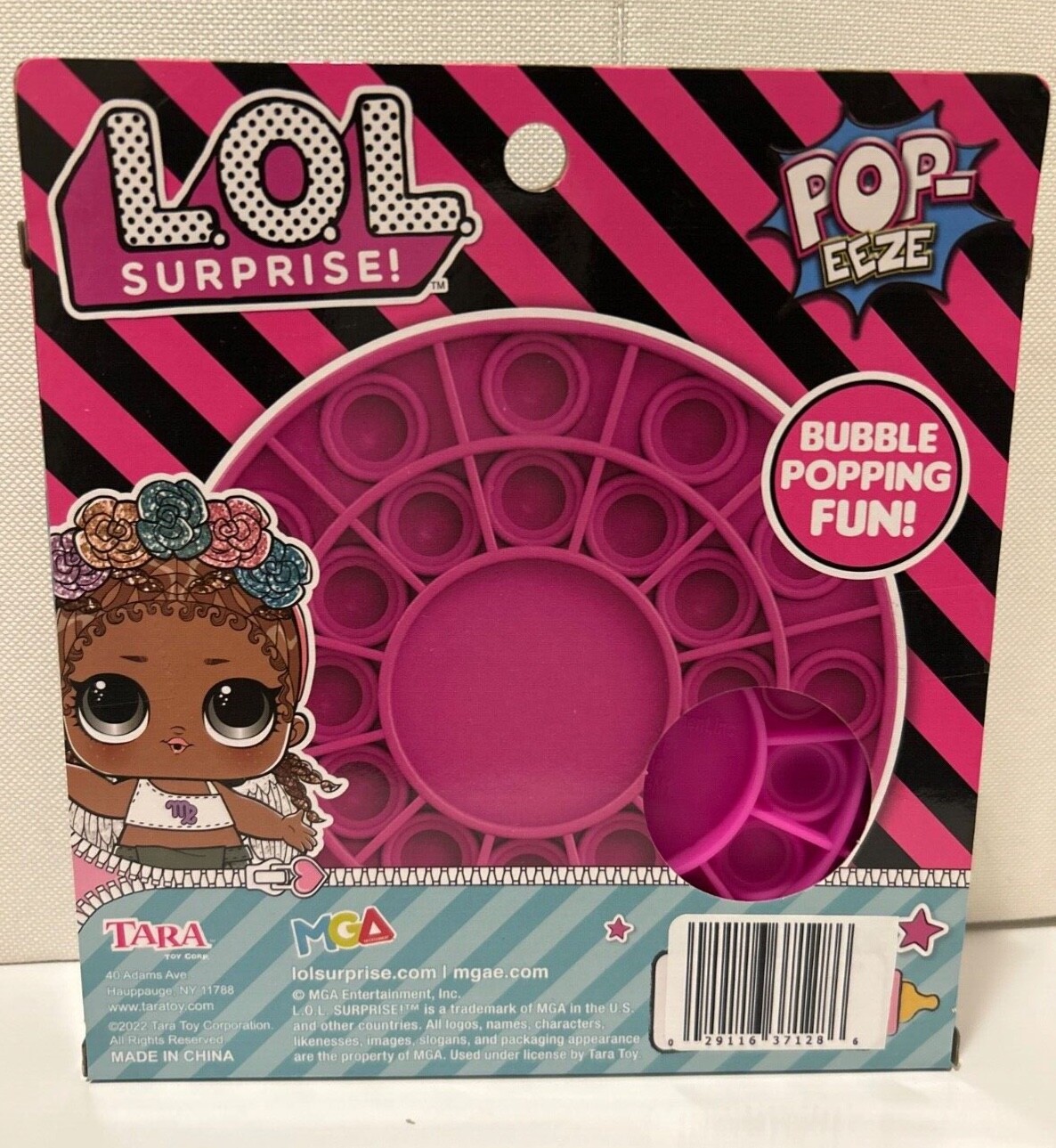 LOL SURPRISE! POP-EEZE FIDGET POPPER HOT PINK BUBBLE POPPING FUN (3 INCLUDED)