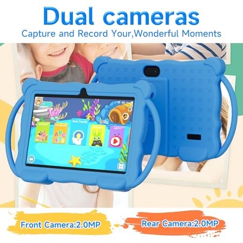 7″ Kids Tablet Android, 4GB RAM, 32GB Storage, Bluetooth, IPS Screen, Parental C