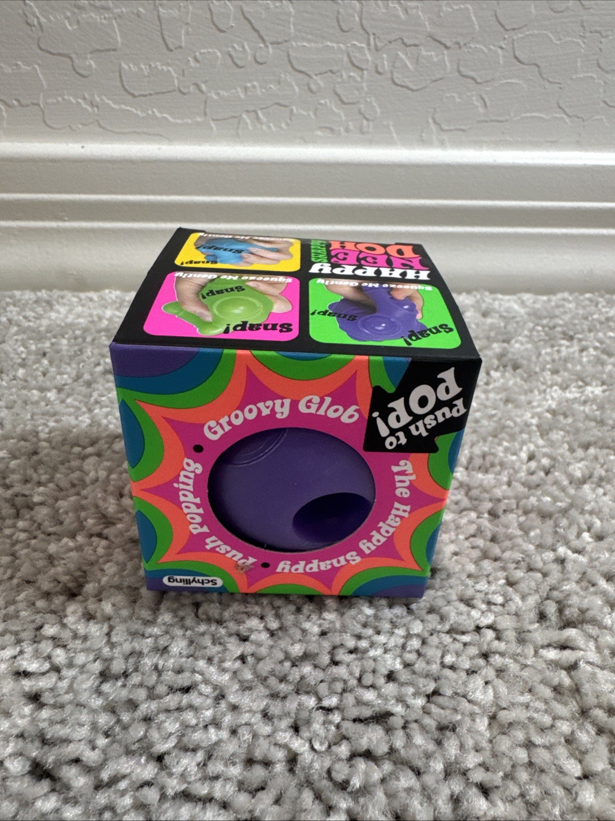 RARE PURPLE Happy Snappy Push Popping Groovy Glob Air Filled NEEDOH Push POP