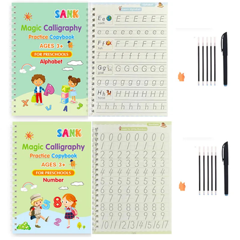 Sank Magic Reusable Calligraphy Copybook for Kids – English Version