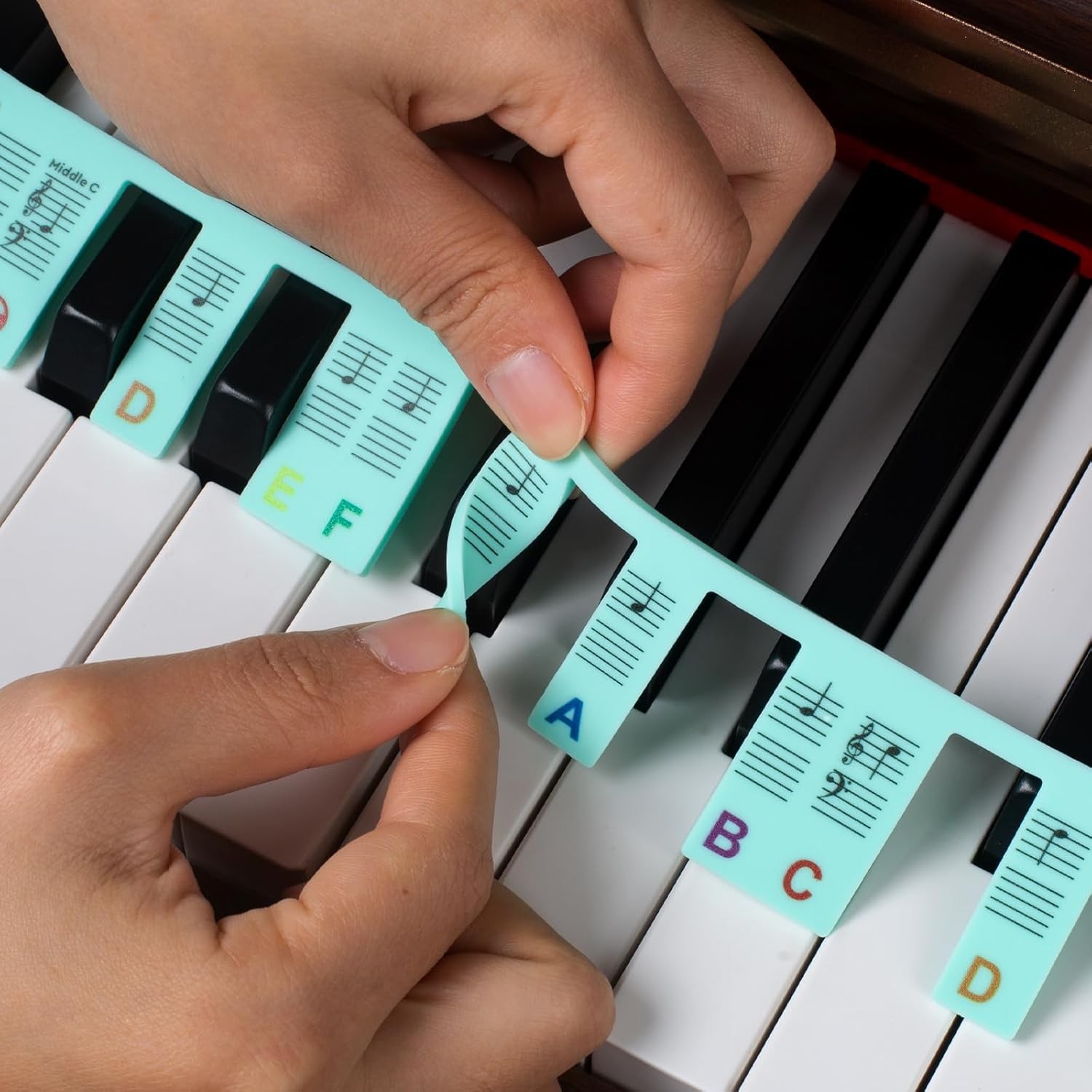 Removable Piano Key Stickers – 88 Key Glow-In-The-Dark Keyboard Labels for Begin