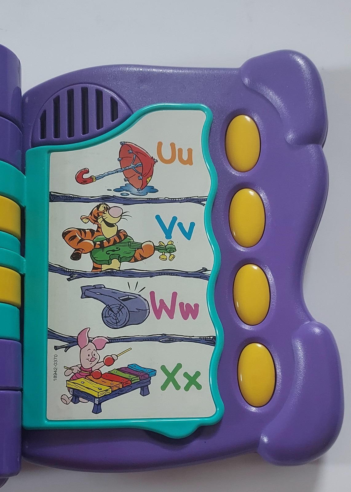 Vintage 1996 Talking Fun ABCs Winnie the Pooh Alphabet Learning Toy Book WORKS