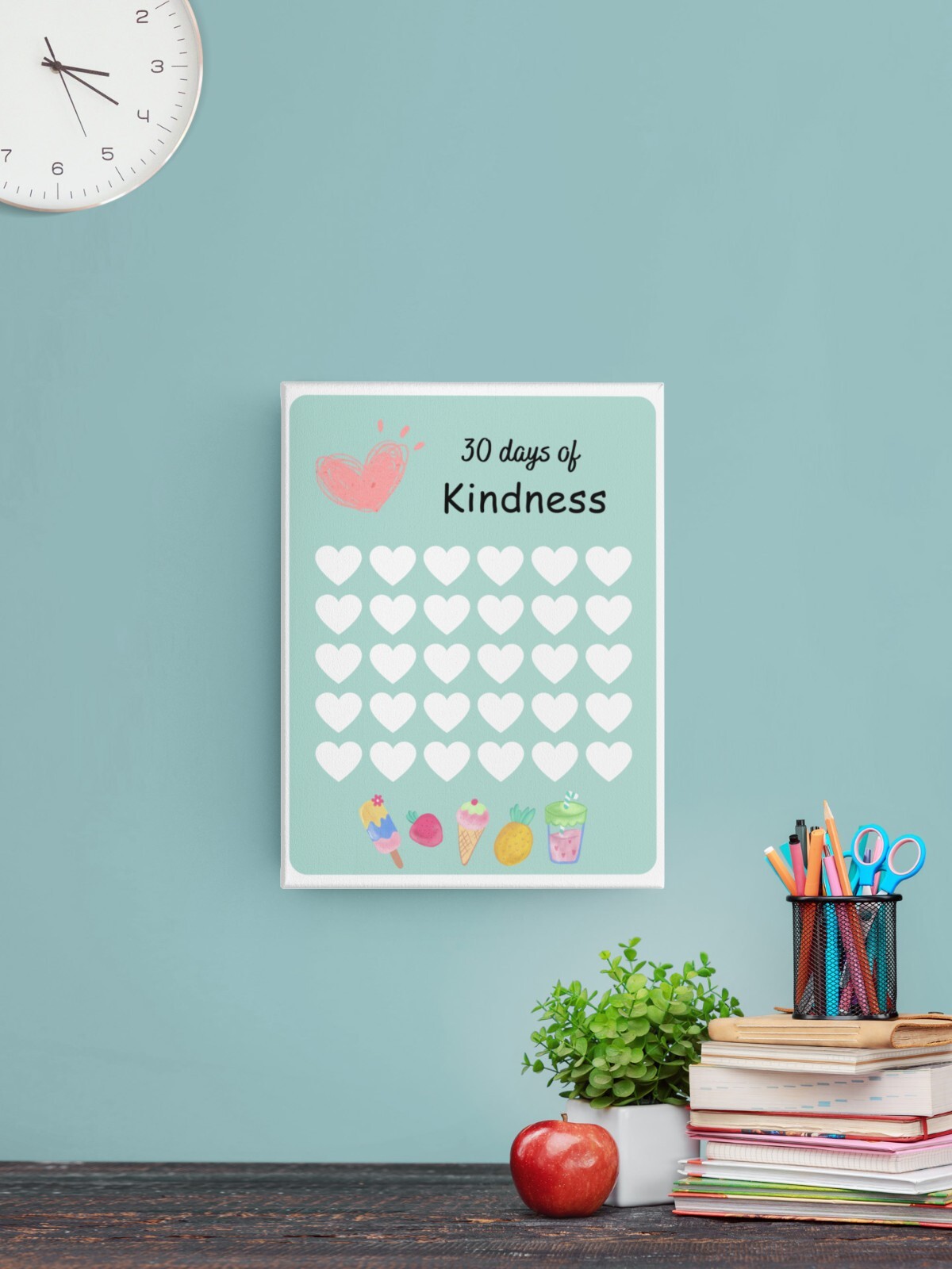 Kindness Reward Chart with Heart Stickers for Kids | Motivational Fun