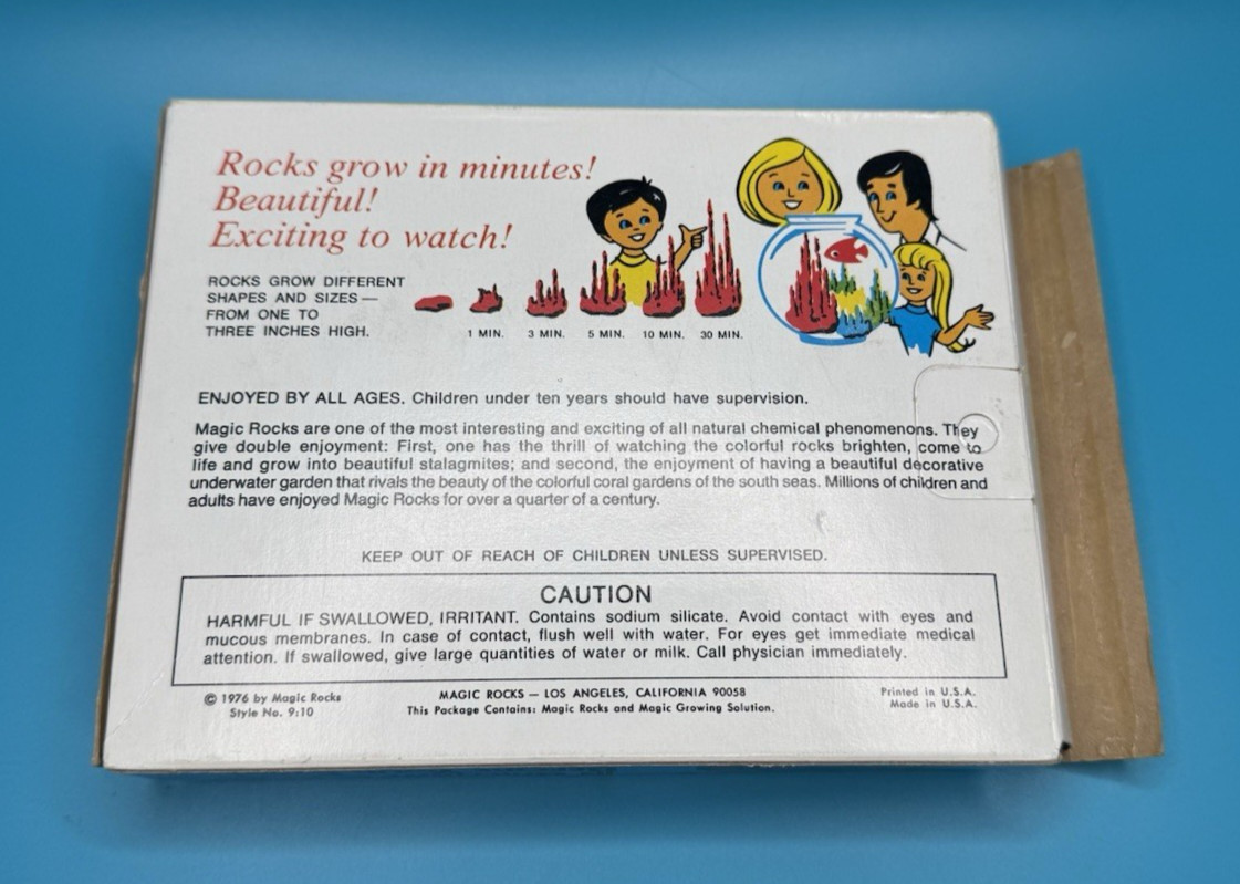 Vintage NOS 1976 Magic Rocks Made In The USA w/Original Box