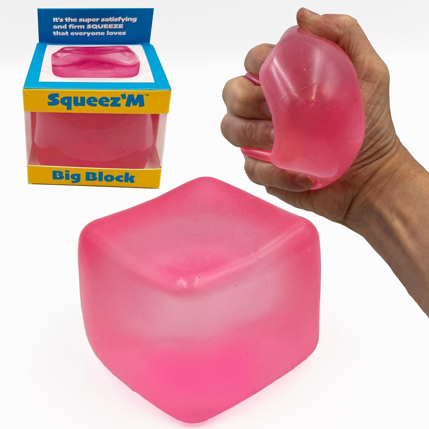 Schylling Needoh Nice Berg – Giant Needoh Nice Cube – Sensory Squeeze Toy with a