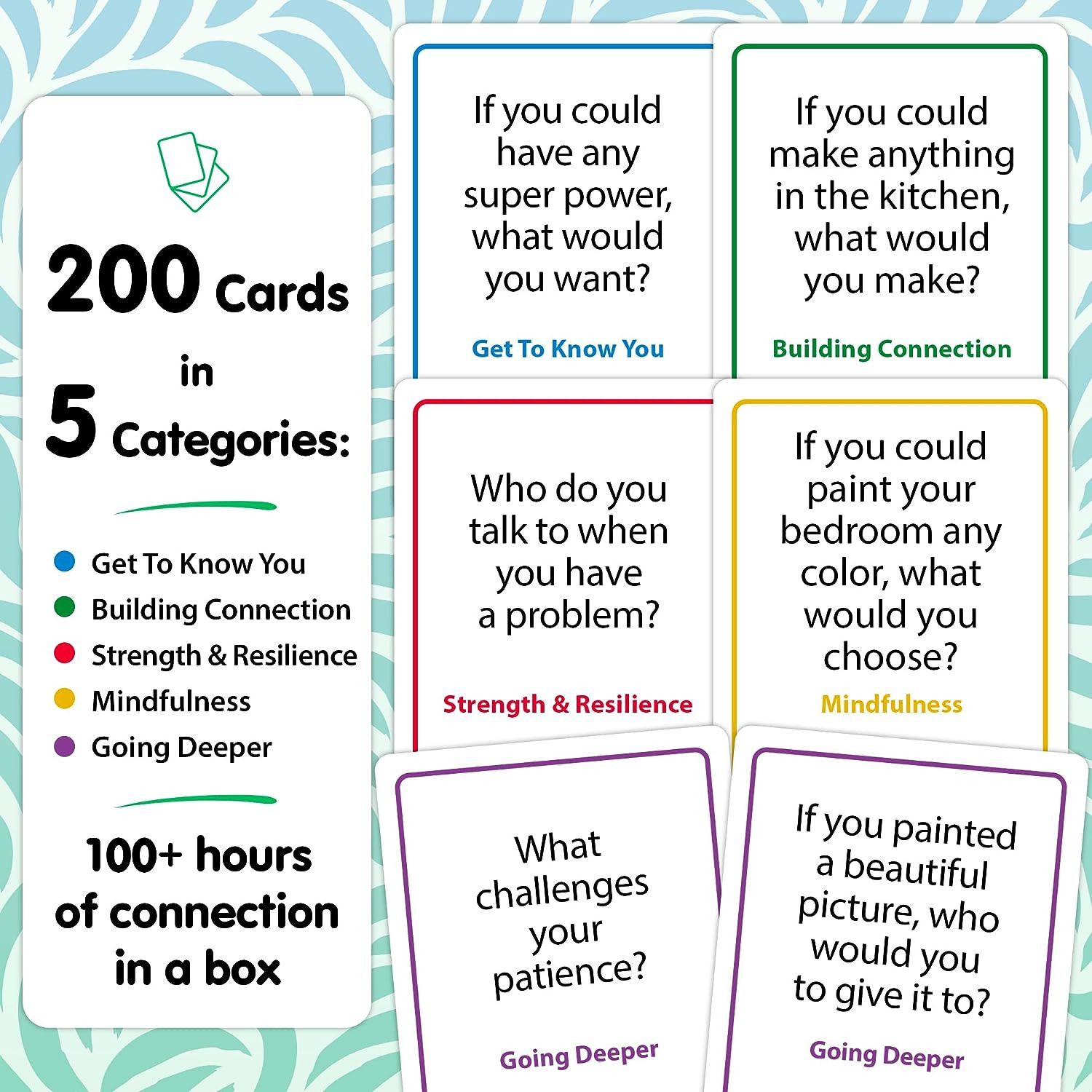 200 Conversation Starter Cards for Therapy, Counseling & Family Connection | Cou