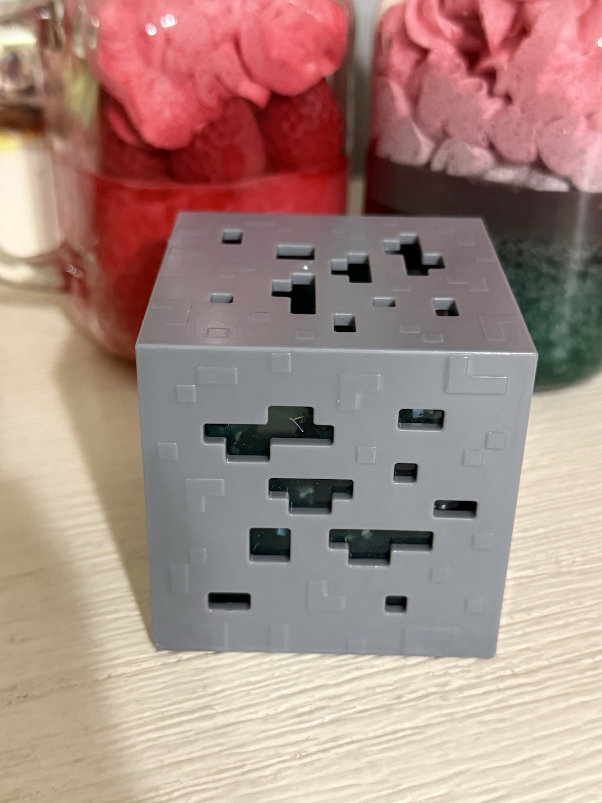 New MINECRAFT JELLY CUBES – RARE Teal Viral Squishy Nee Doh Ish Type Fidget