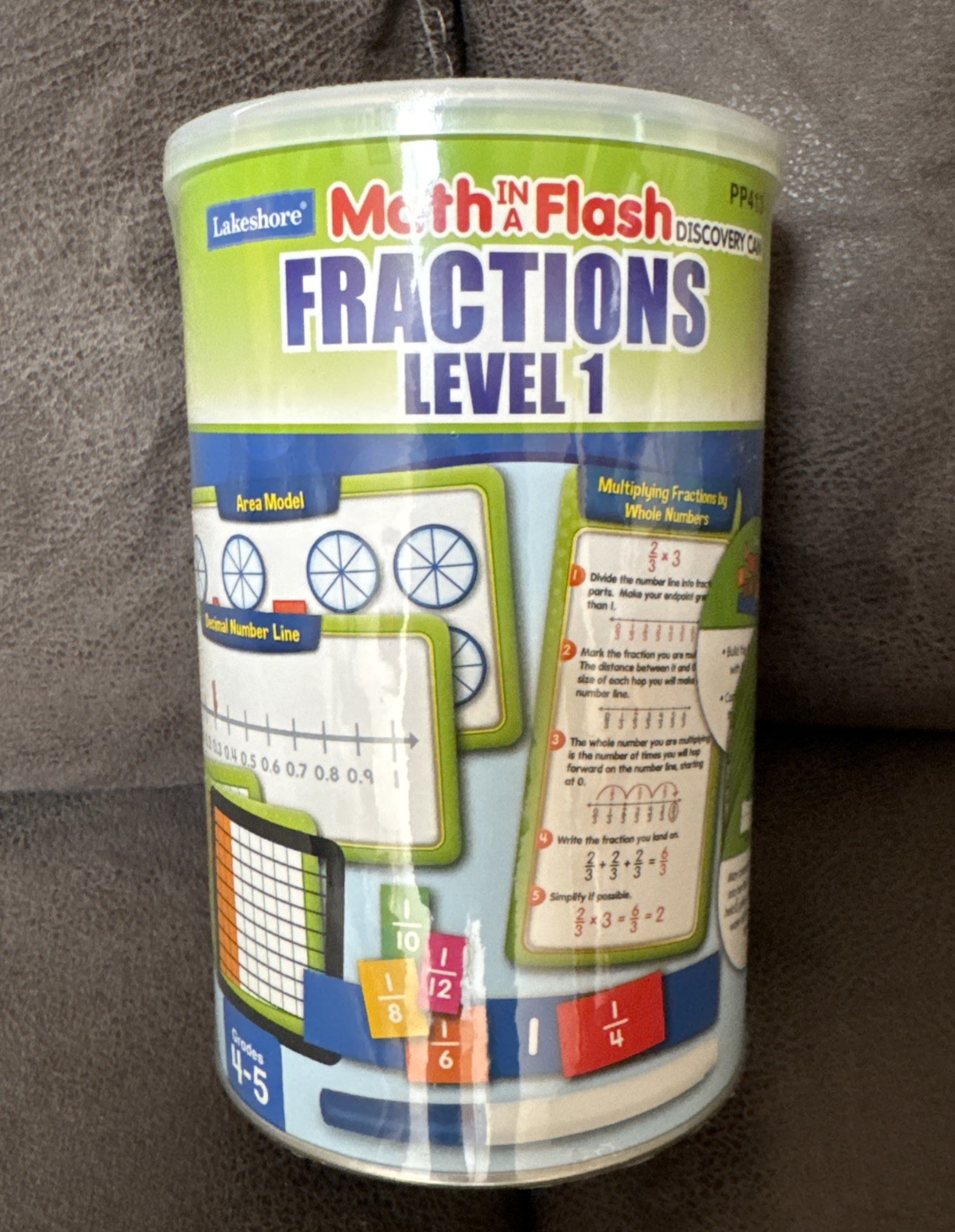 Lakeshore Math In A Flash Fractions Level 1 Discovery Can – Gr. 4-5 PP413 Sealed