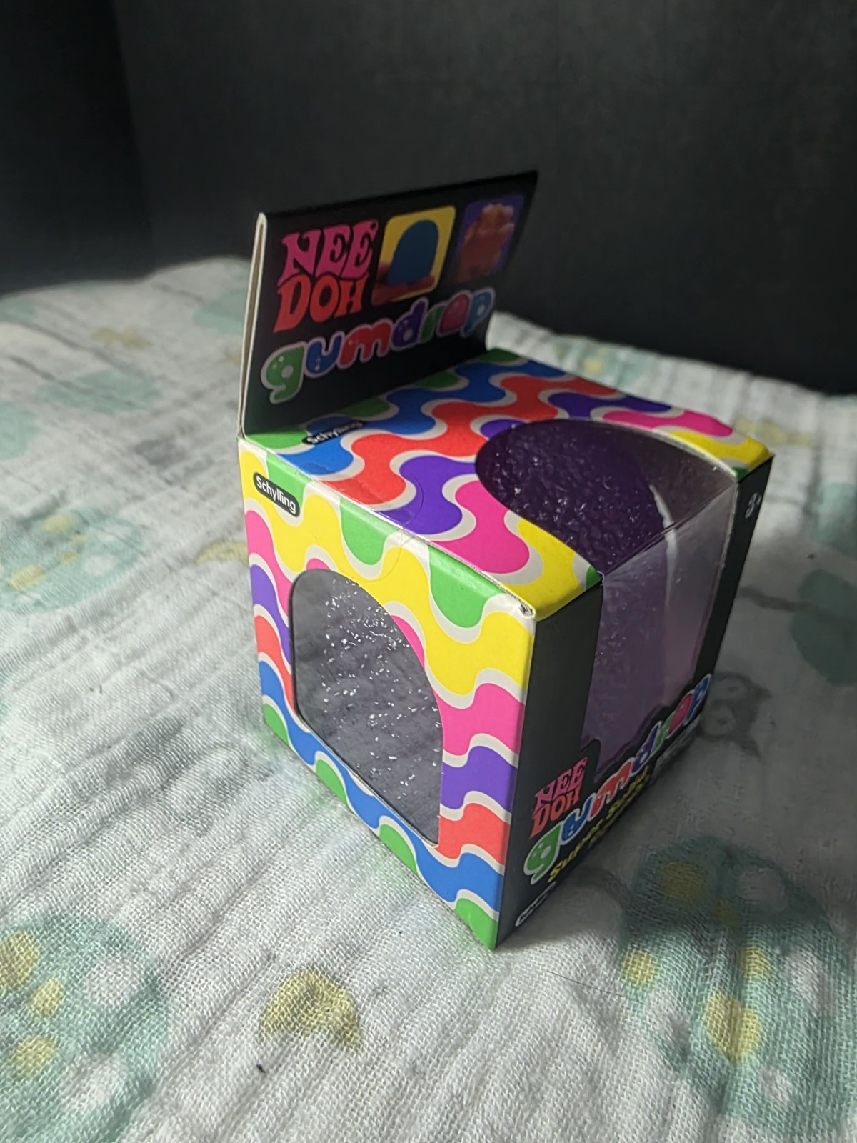 Nee Doh Gumdrop Super Solid Squish Needoh Gum Drop purple RARE!