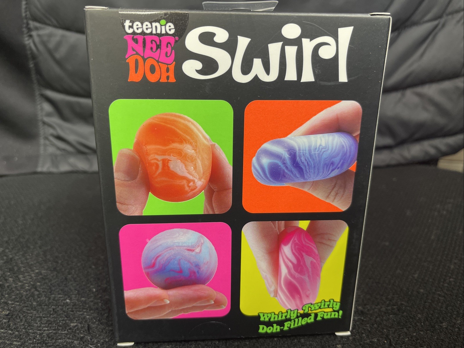 NeeDoh Teenie Swirl 4-pack, Nee Doh Mini Squishy Stress Balls, Set Of Four.