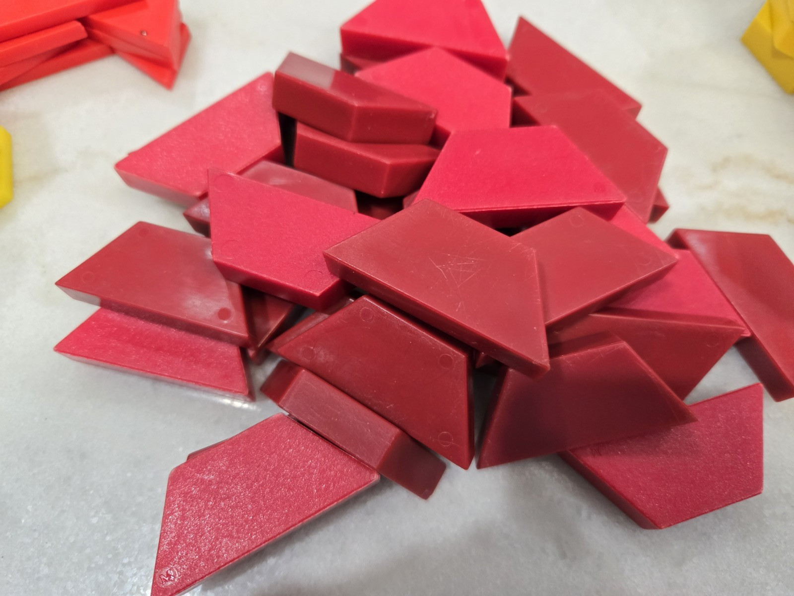 Math Manipulatives Plastic Tangram Pattern Blocks… 229 Pieces!