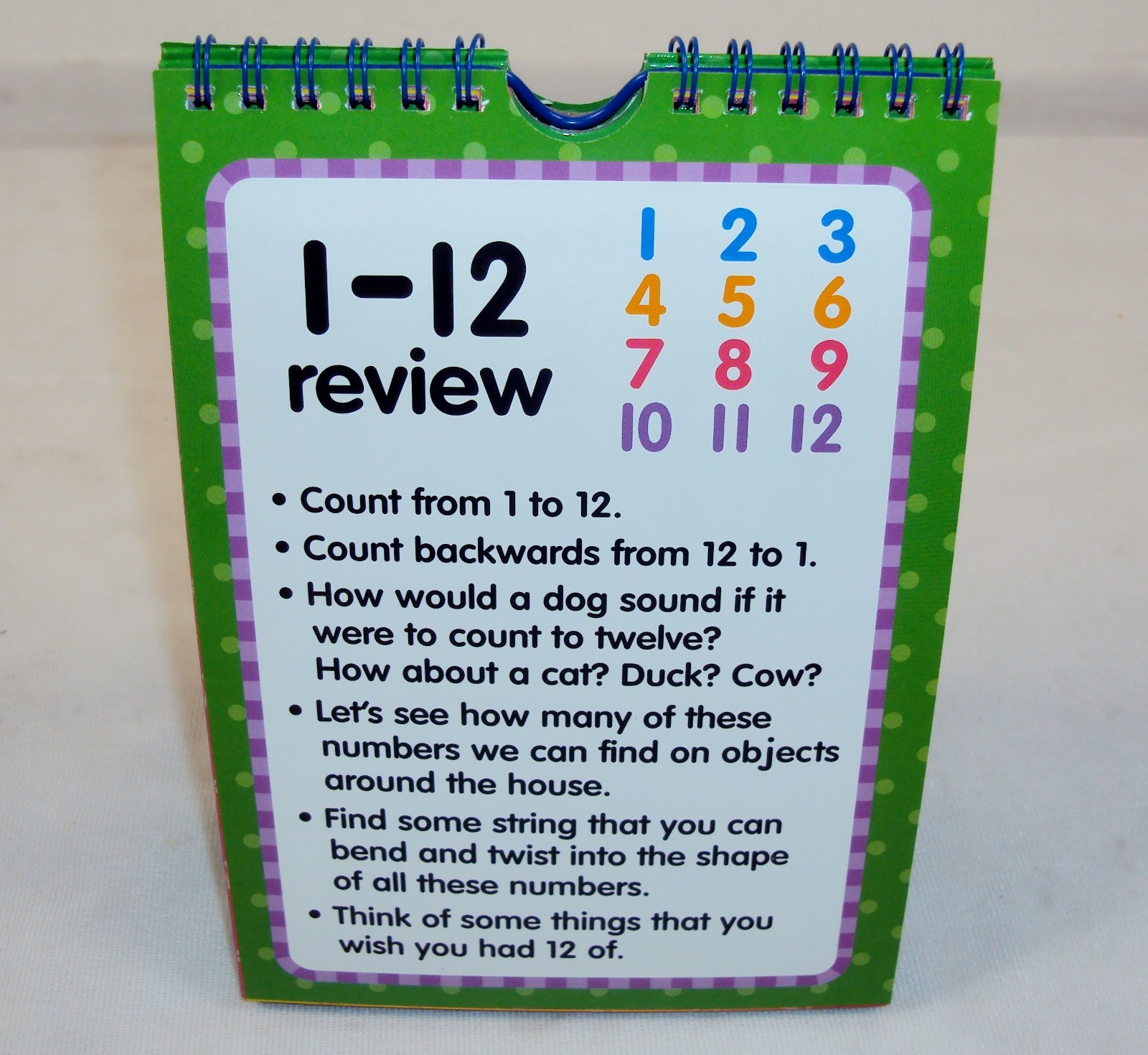 Flip Over Learning NUMBERS ~ Active Minds Flash Card Book For Parents & Children