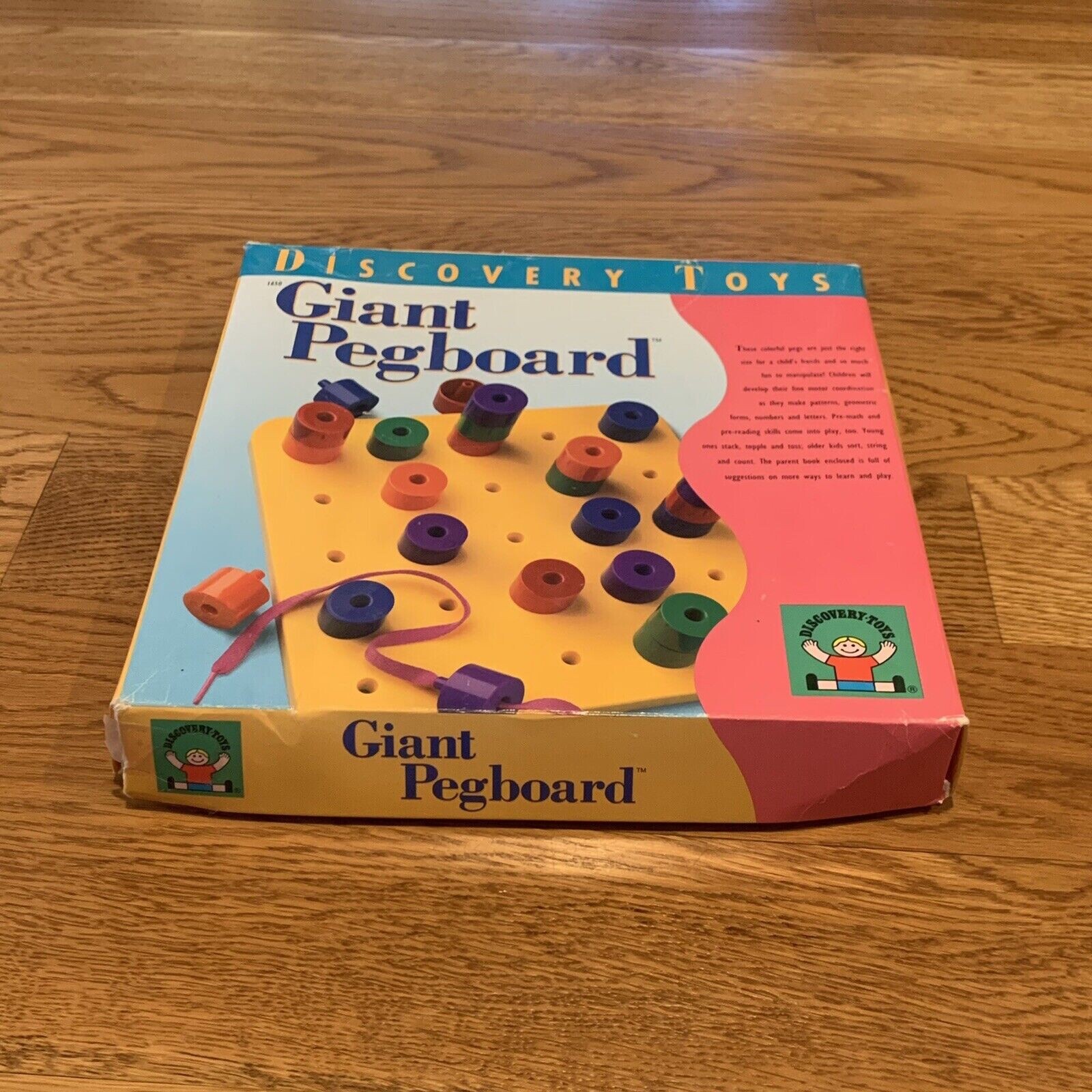 Discovery Toys Giant Pegboard Vintage 1993 Educational Preschool Pattern Stack