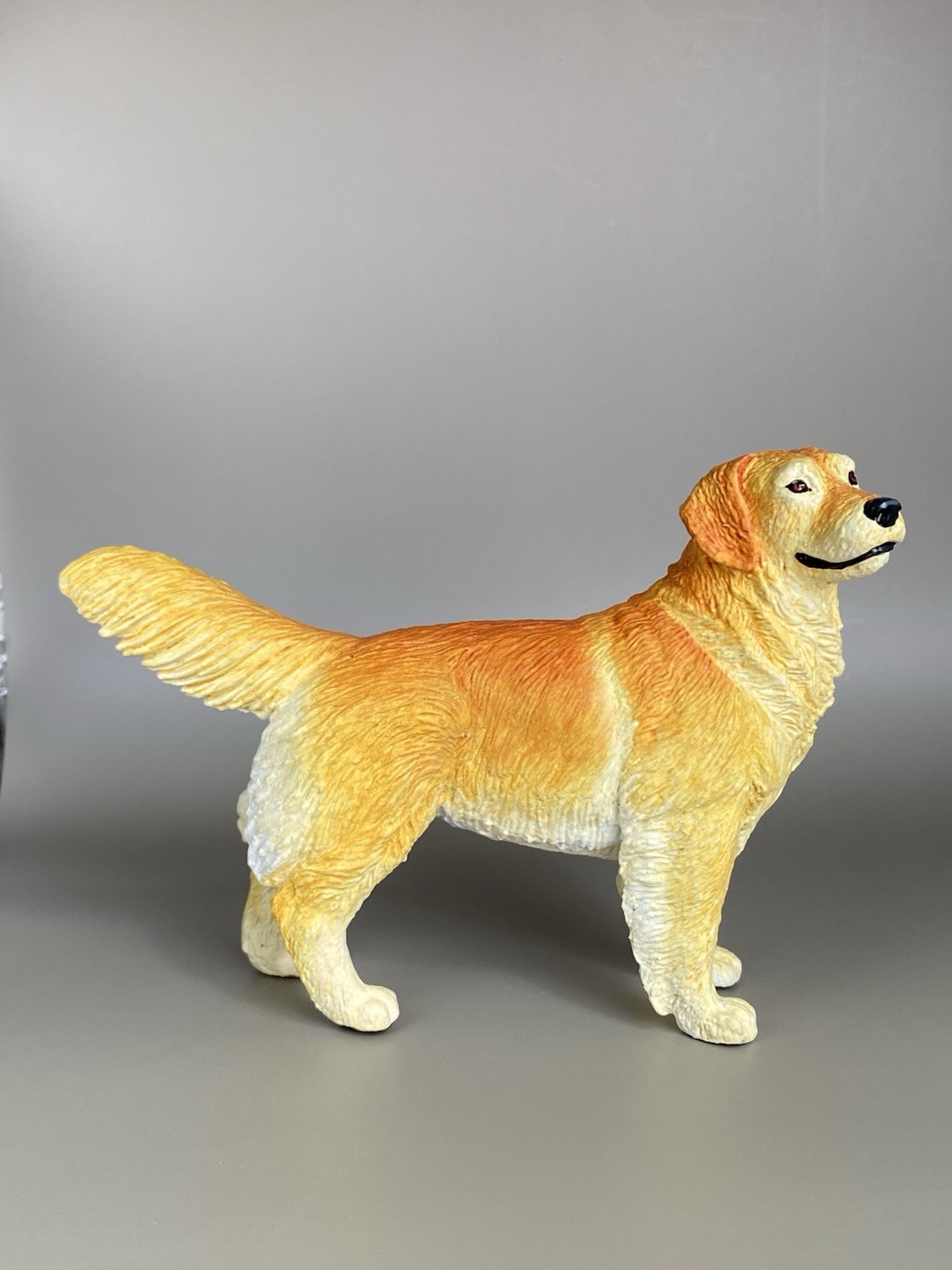OOAK Custom Schleich Safari Ltd Golden Retriever Dog Plastic Toy Animal Figurine