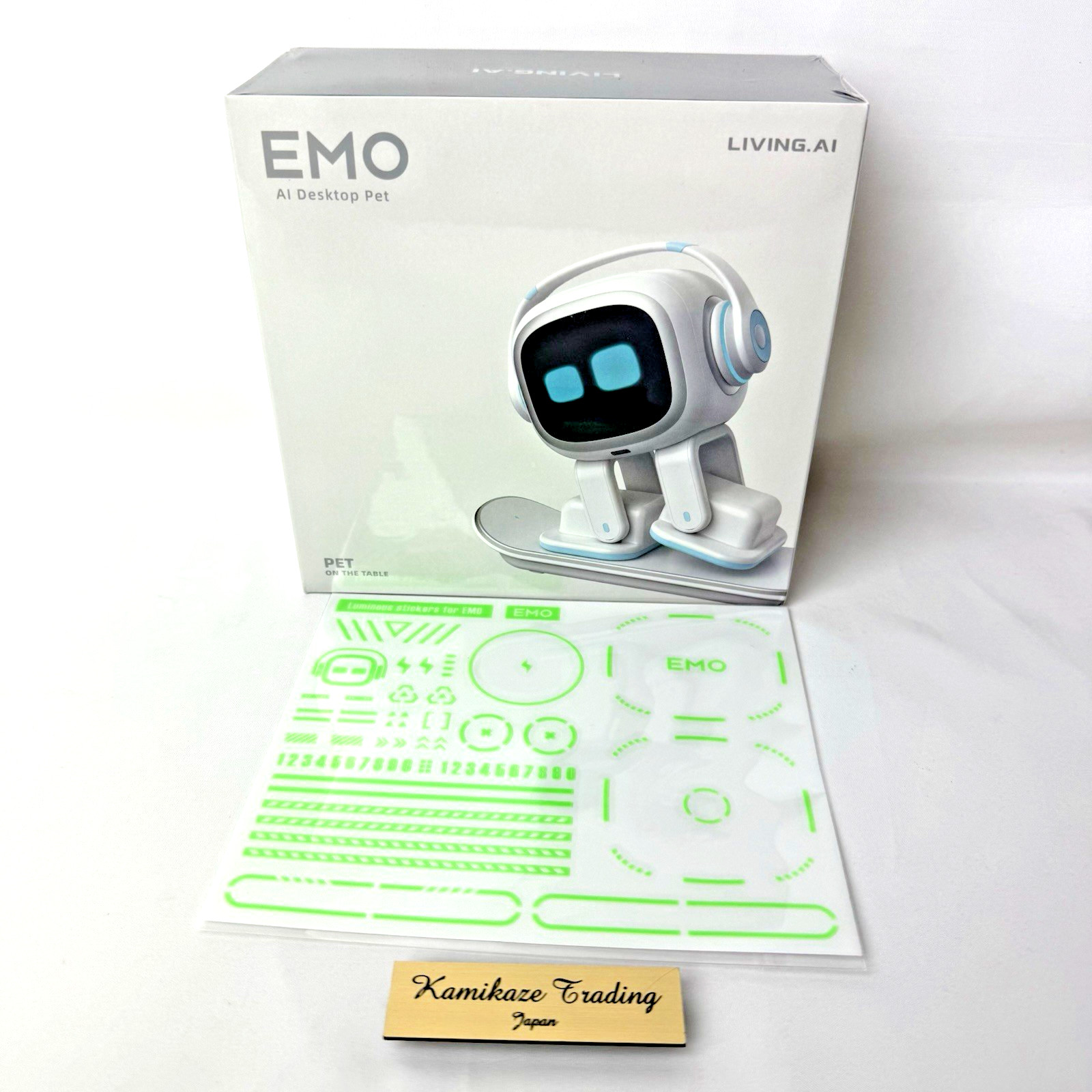 EMO Living Ai White Desktop Robot Pet