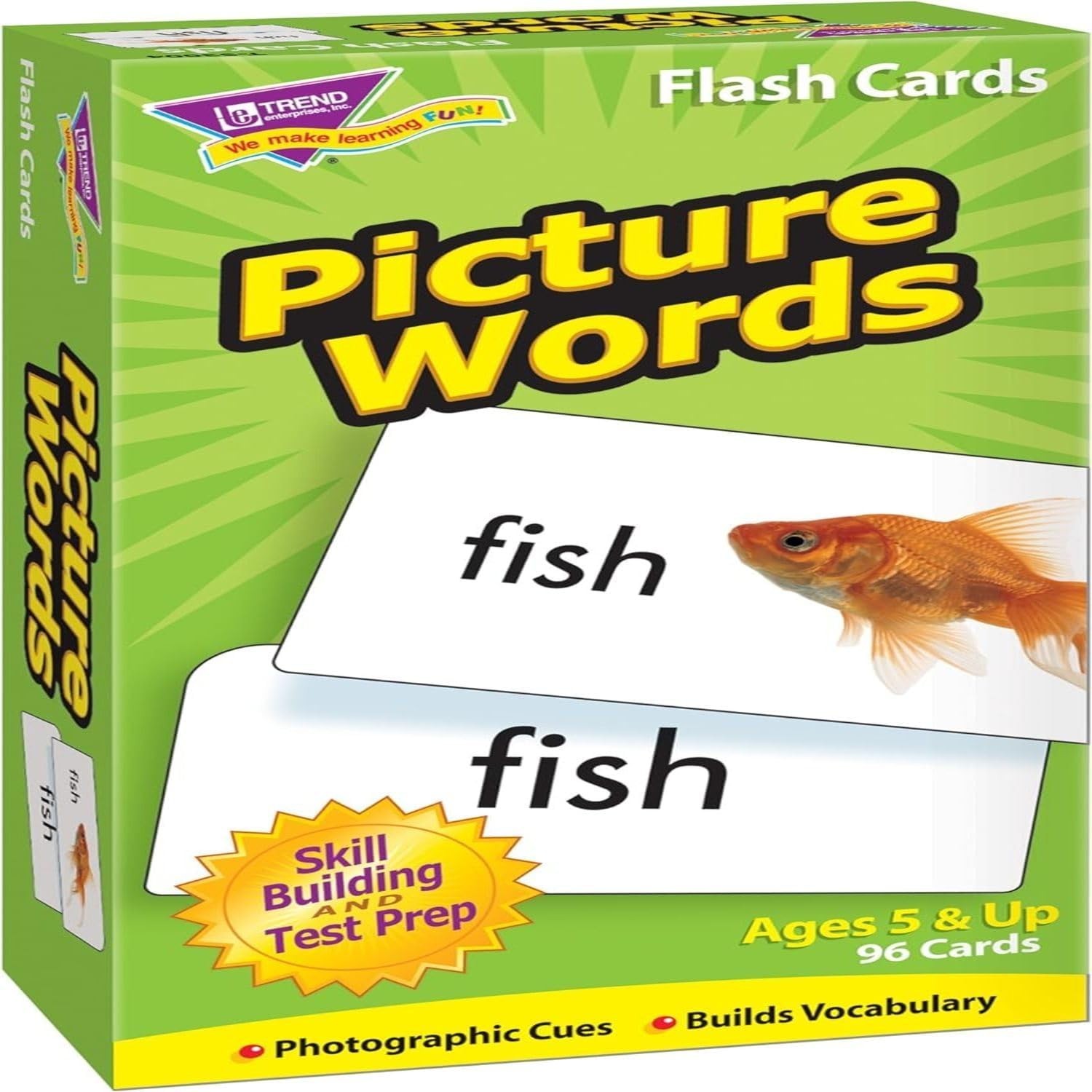 Picture Words Skill Drill Flash Cards, Content-Rich Self-Checking Cards to Pr…
