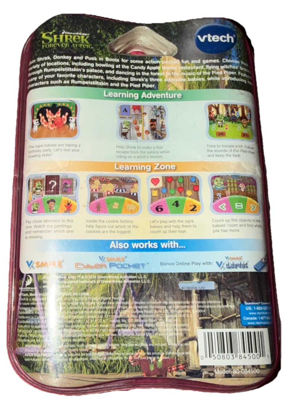 VTECH V.Smile Motion Shrek Forever After game Brand New Sealed