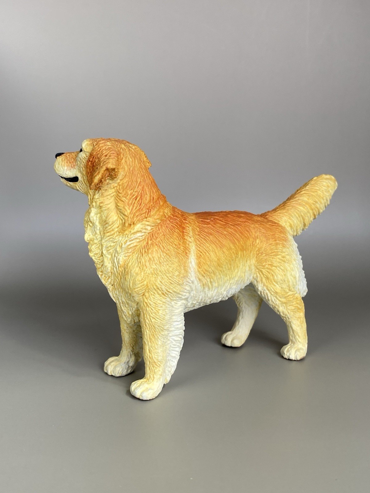 OOAK Custom Schleich Safari Ltd Golden Retriever Dog Plastic Toy Animal Figurine