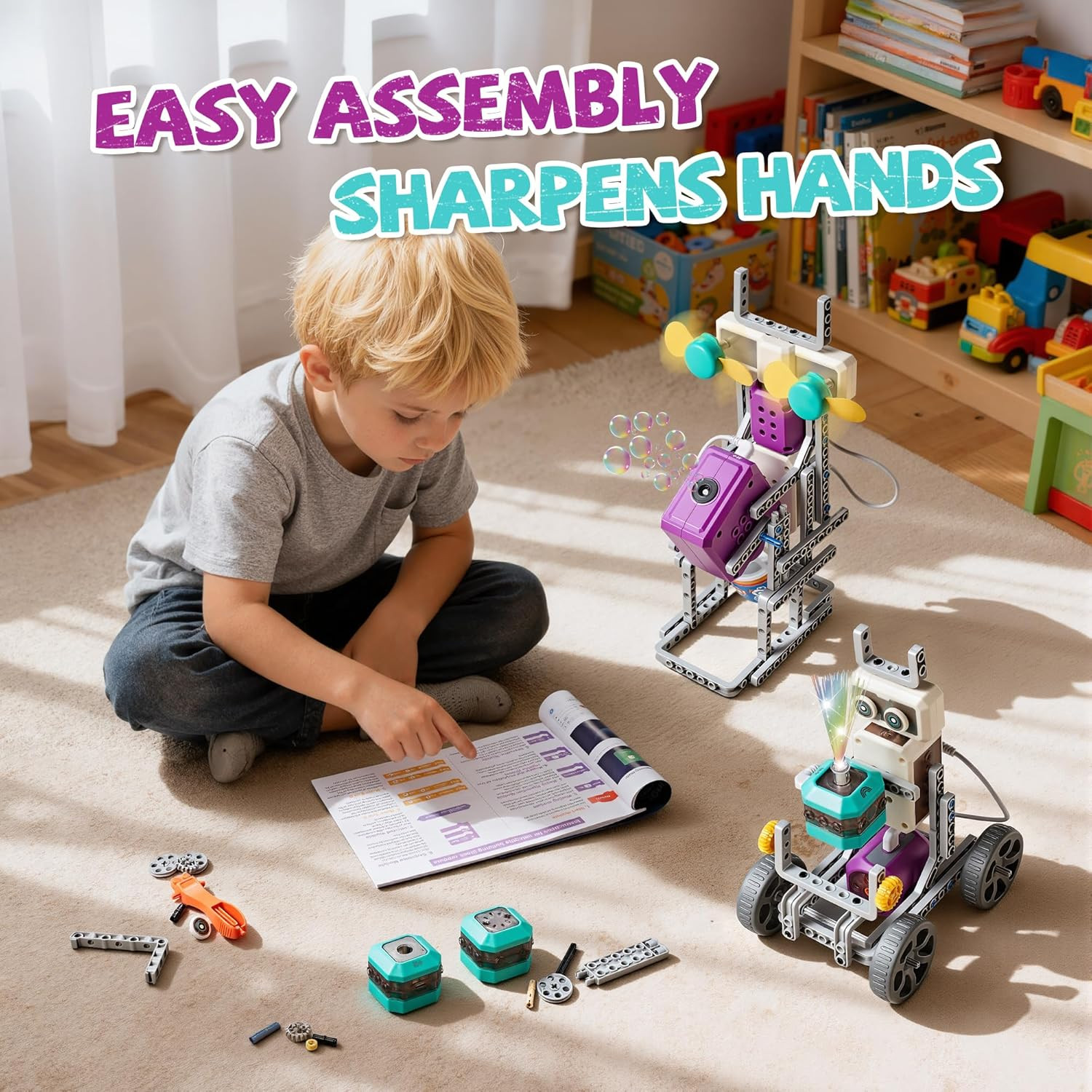 24-IN-1 STEM Circuit Science Experiments Robotics Kits Toys for Kids Ages 8-12 9
