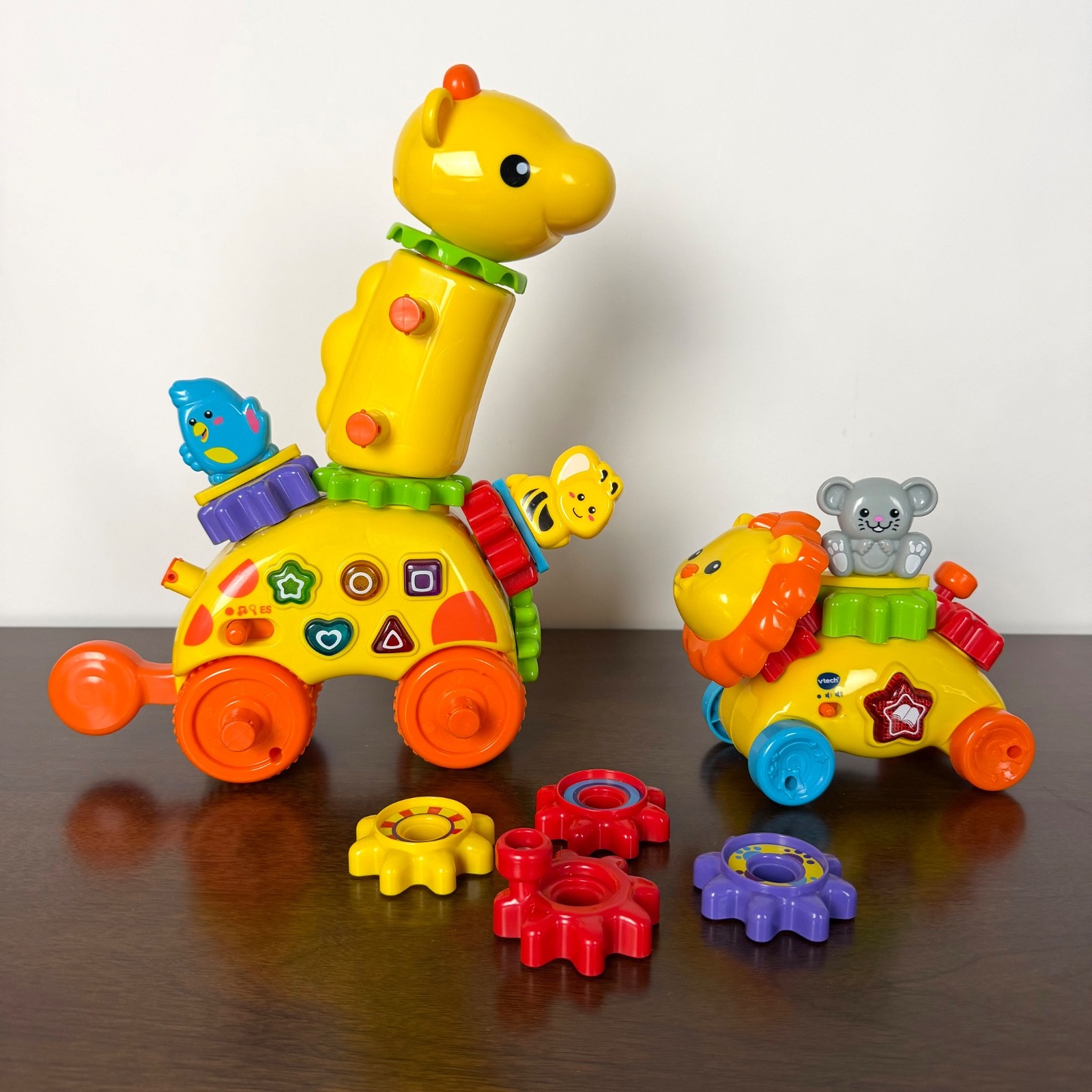 VTech GearZoozs Spin & Laugh Gearaffe Lion Interactive Toy Baby Toys