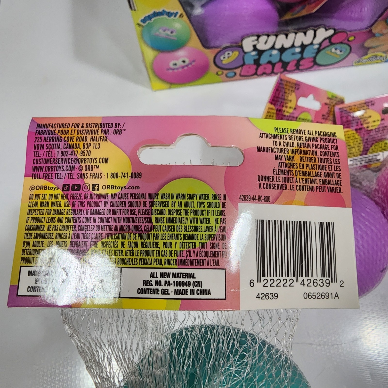 Orb Curiosities Funny Face Balls Squishy (Purple, Teal, Pink) Viral – Set Of 3