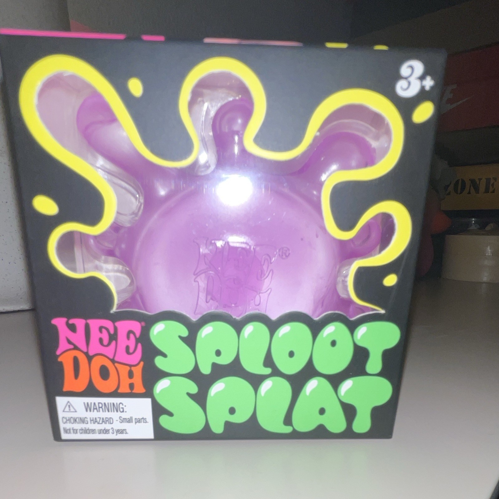 Nee Doh Sploot Splat Tactile Squeeze Toy Purple Ages 3-4 4-7 8-11 12-16