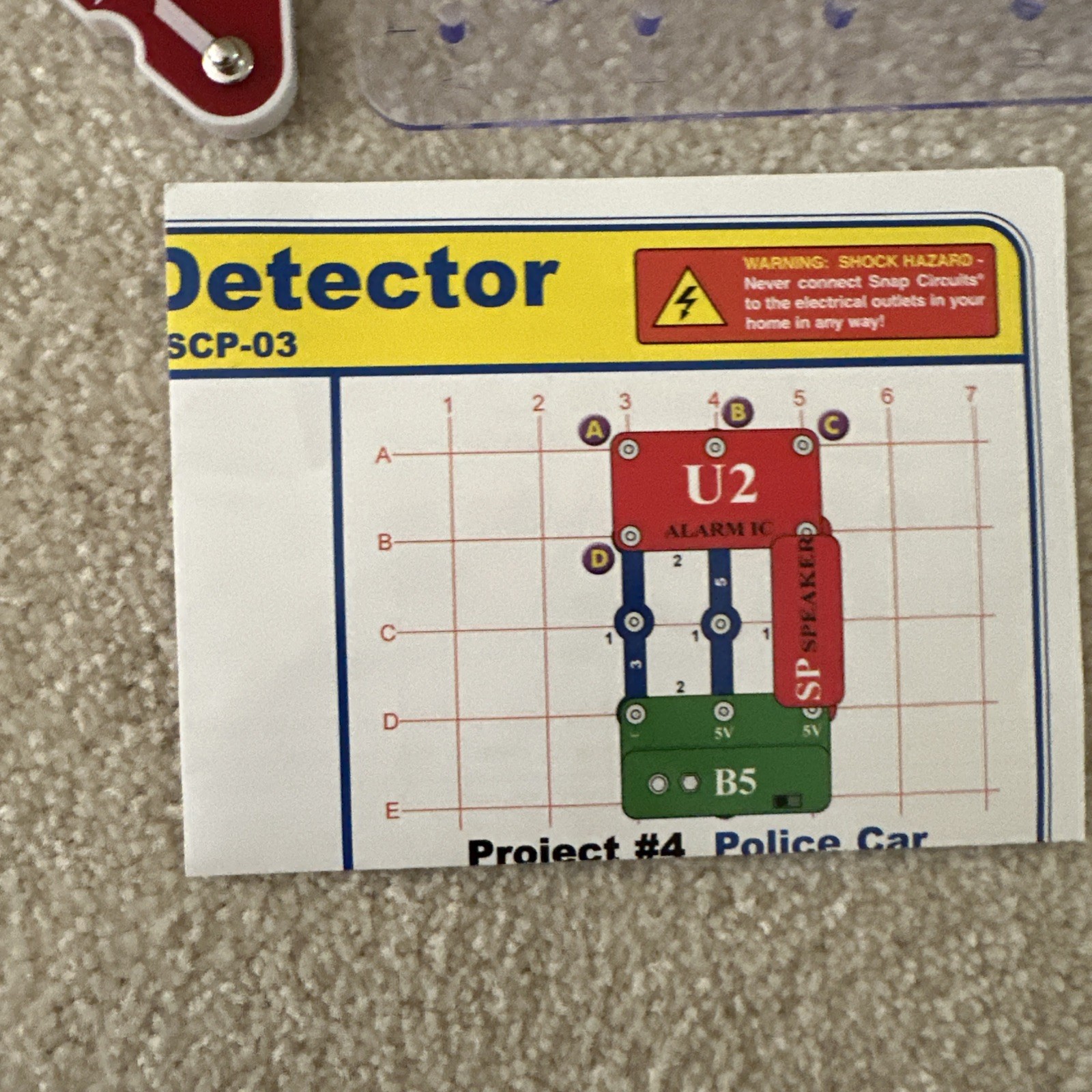 Electronic Snap Circuits Elenco Motion Detector Model SCP-13 Complete Set