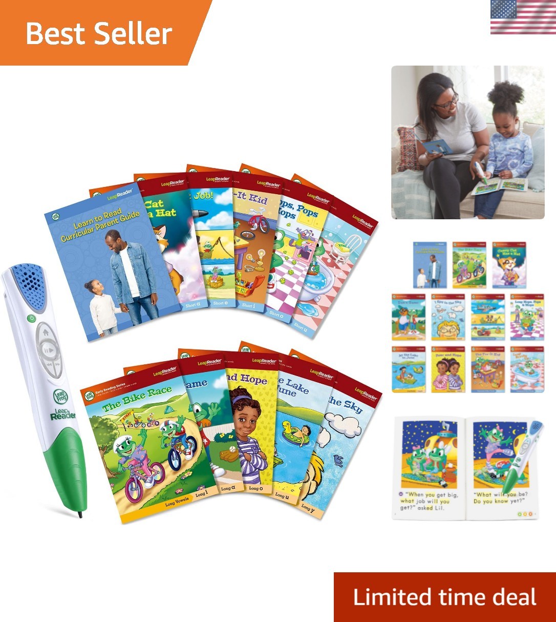LeapReader System Learn to Read 10 Book Bundle