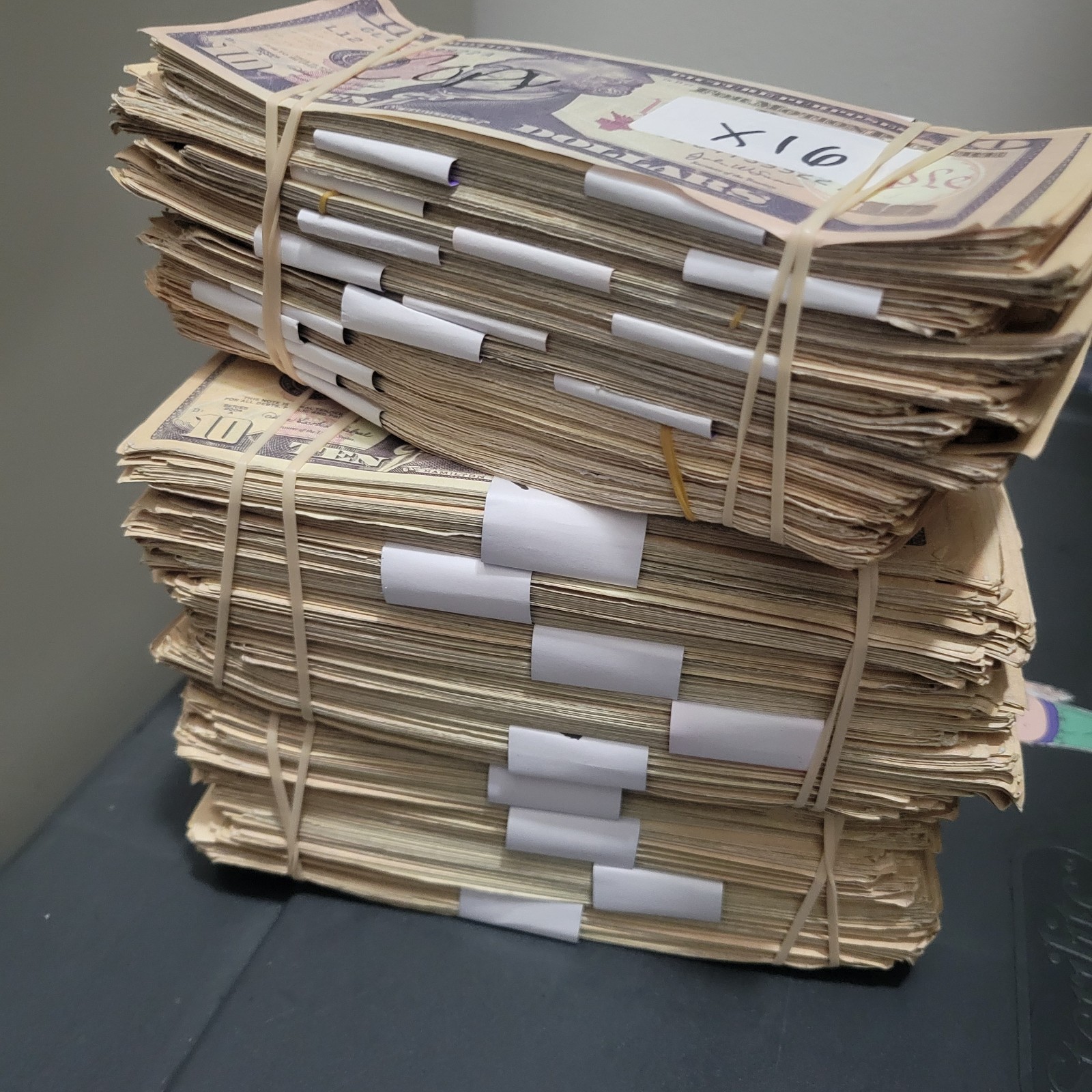 Best Replica Grade A++ AGED $10 Bills x 100 / Novelty Purposes Only