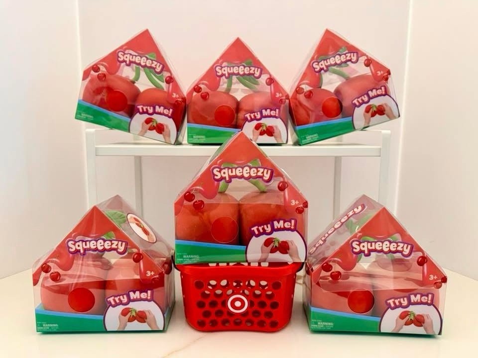 TikTok Viral Sunny Days Squeeezy Cherries Sensory Toy Stress Relief￼
