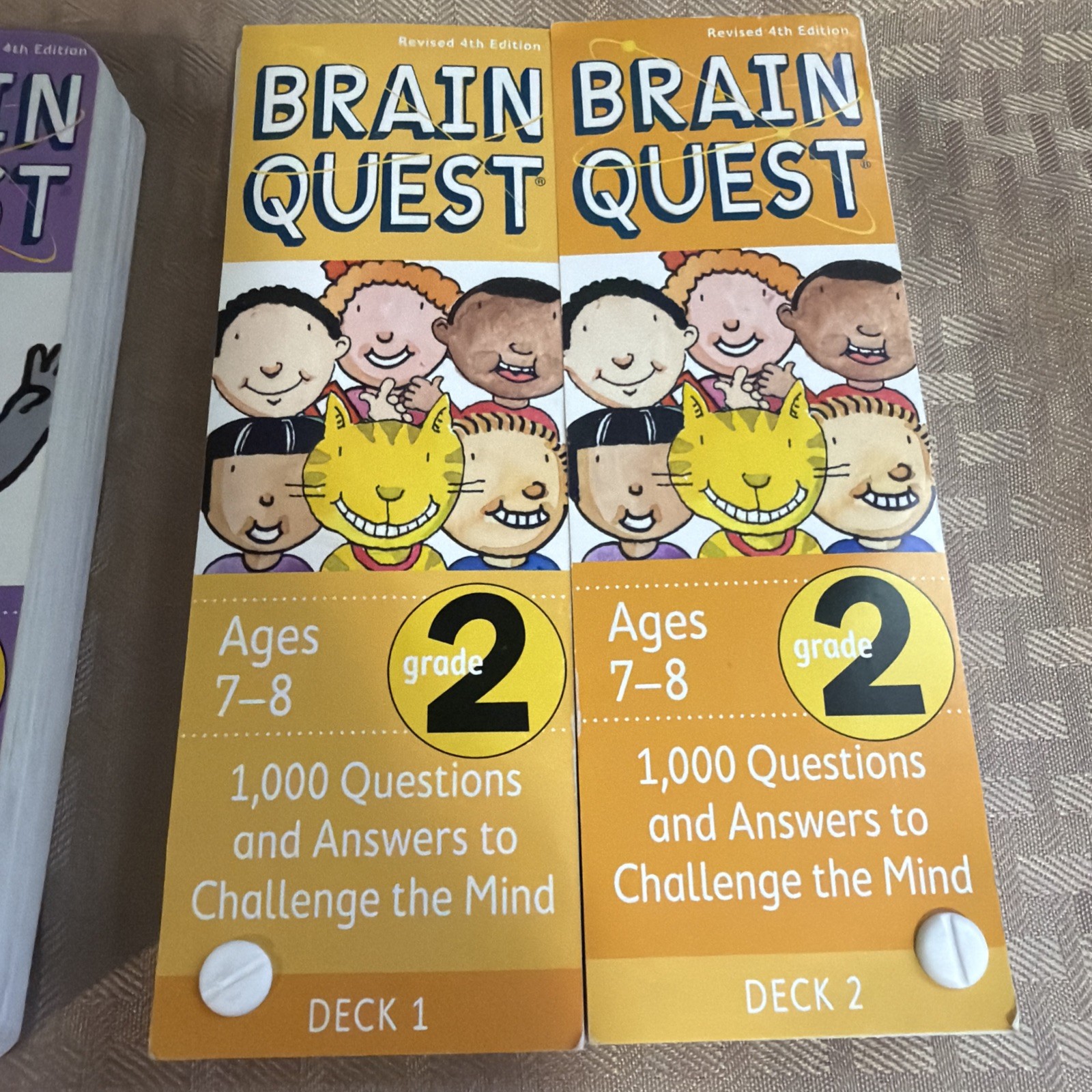 Brainquest Lot Kids Learning Cards Ages 2-7 & Up 6 Sets (12 Cards)