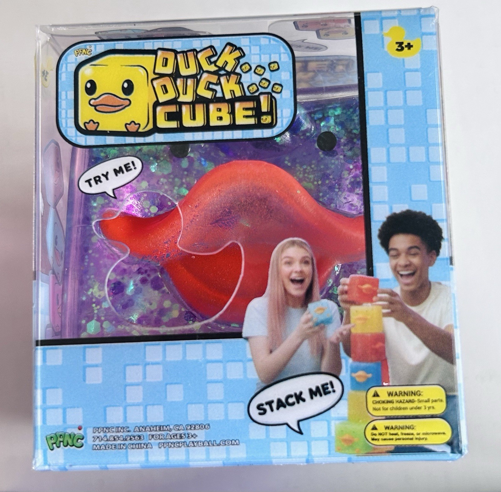 Authentic RARE NeeDoh Fuzz Ball, J’adore Gum Droppable & Duck Duck Cube Squishy