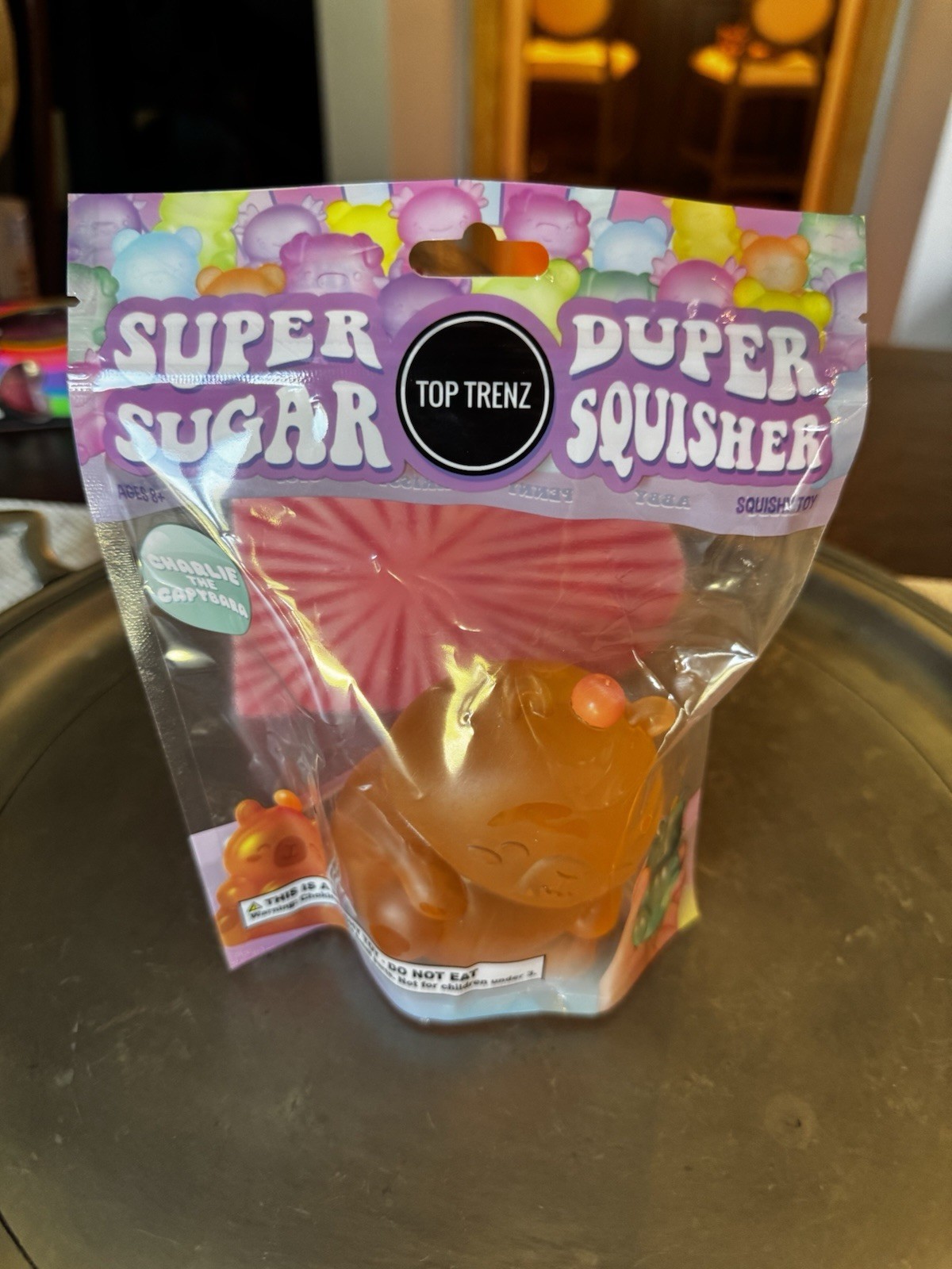 Top Trenz Super Duper Sugar Squisher :Charlie Capybara Orange Bear 🐻Rare