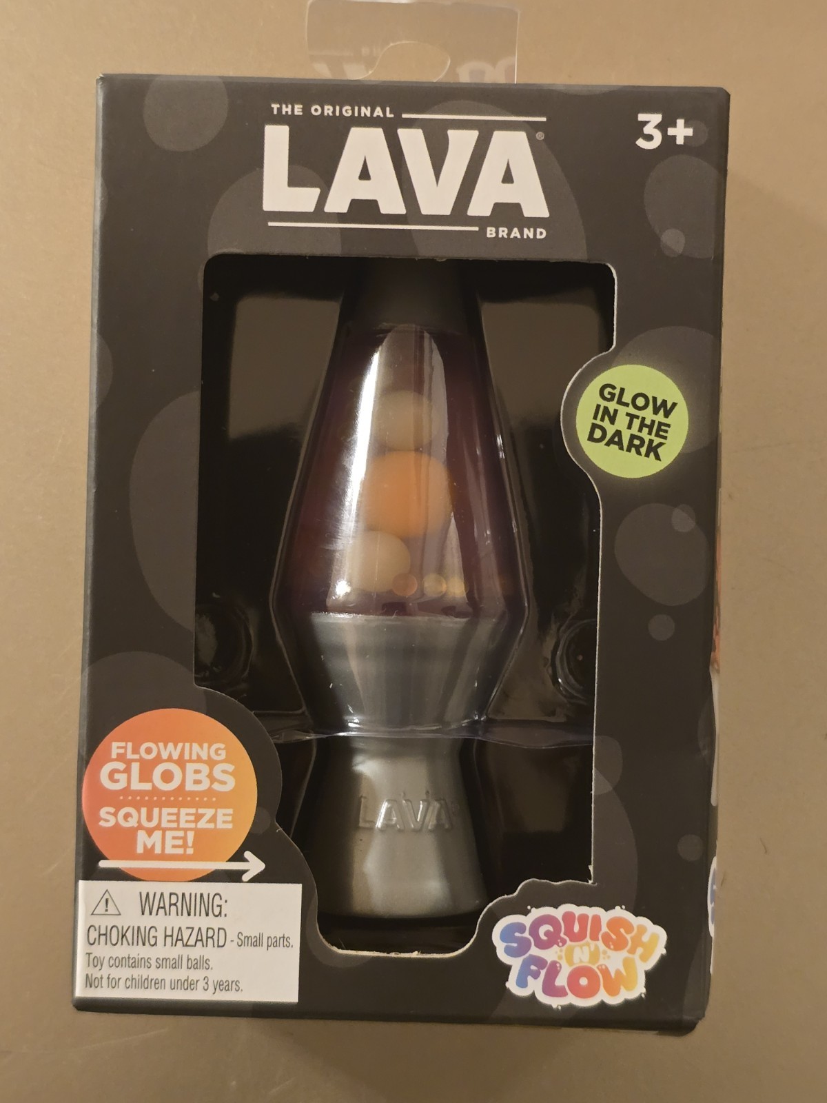 New SEALED Authentic Schylling Needoh Lava Lamp Squish N Flow Toy Orange Purple