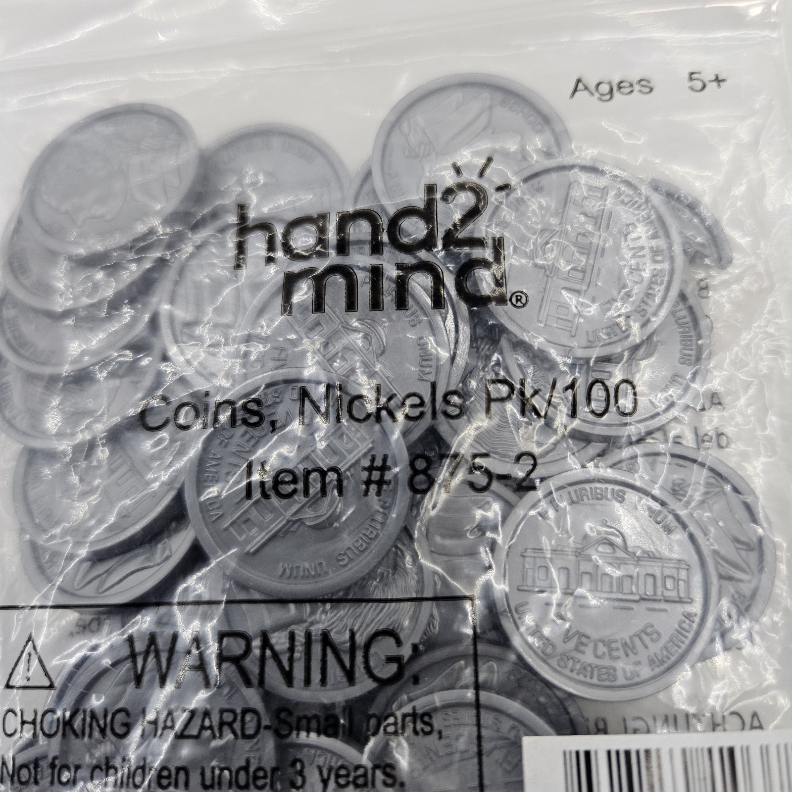 Hand2Mind Fake Plastic Coins Kids Learning Homeschool Play Money Various Sets