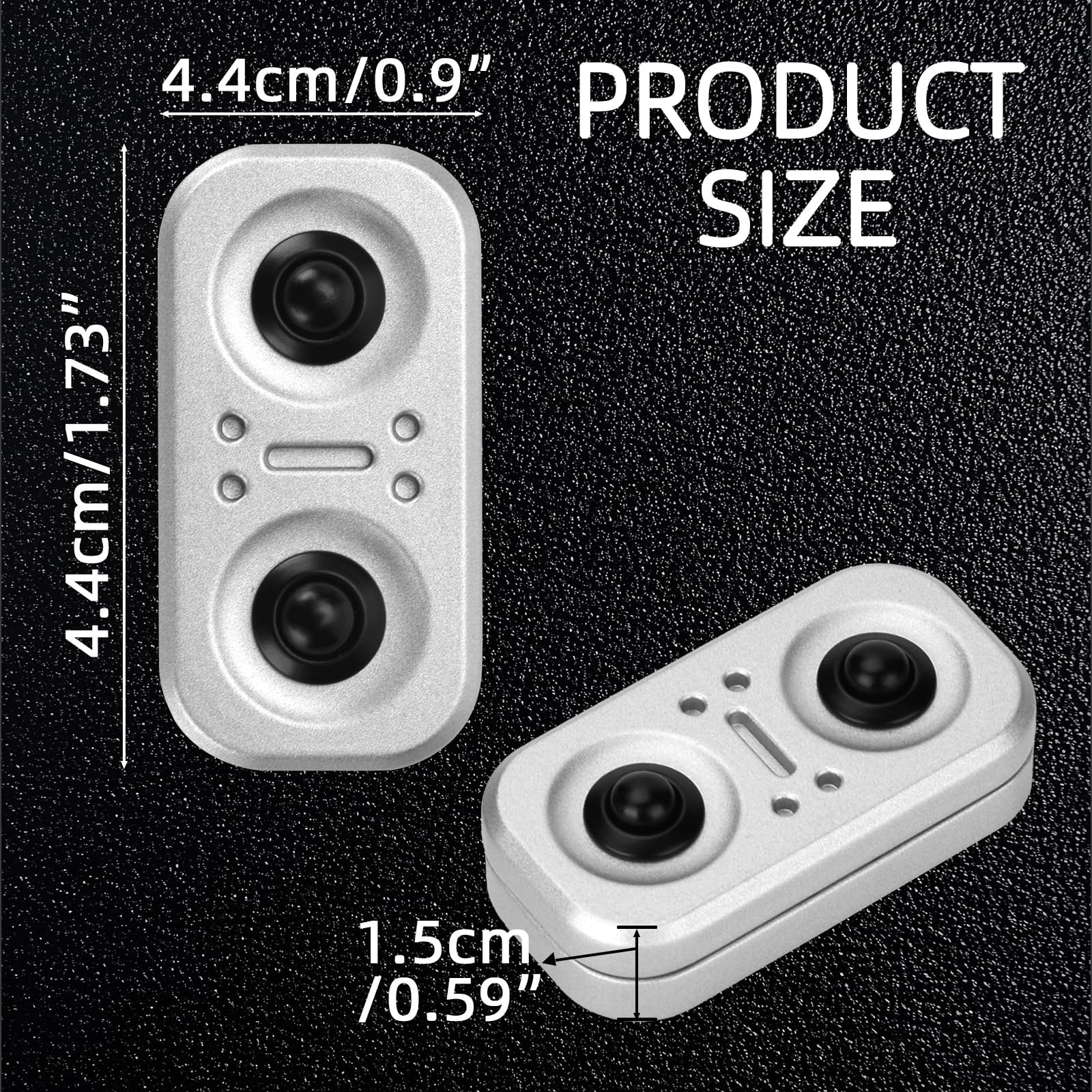 Magnetic Fidget Toys Adults, Slider for Super-Stable Rotation, Silver